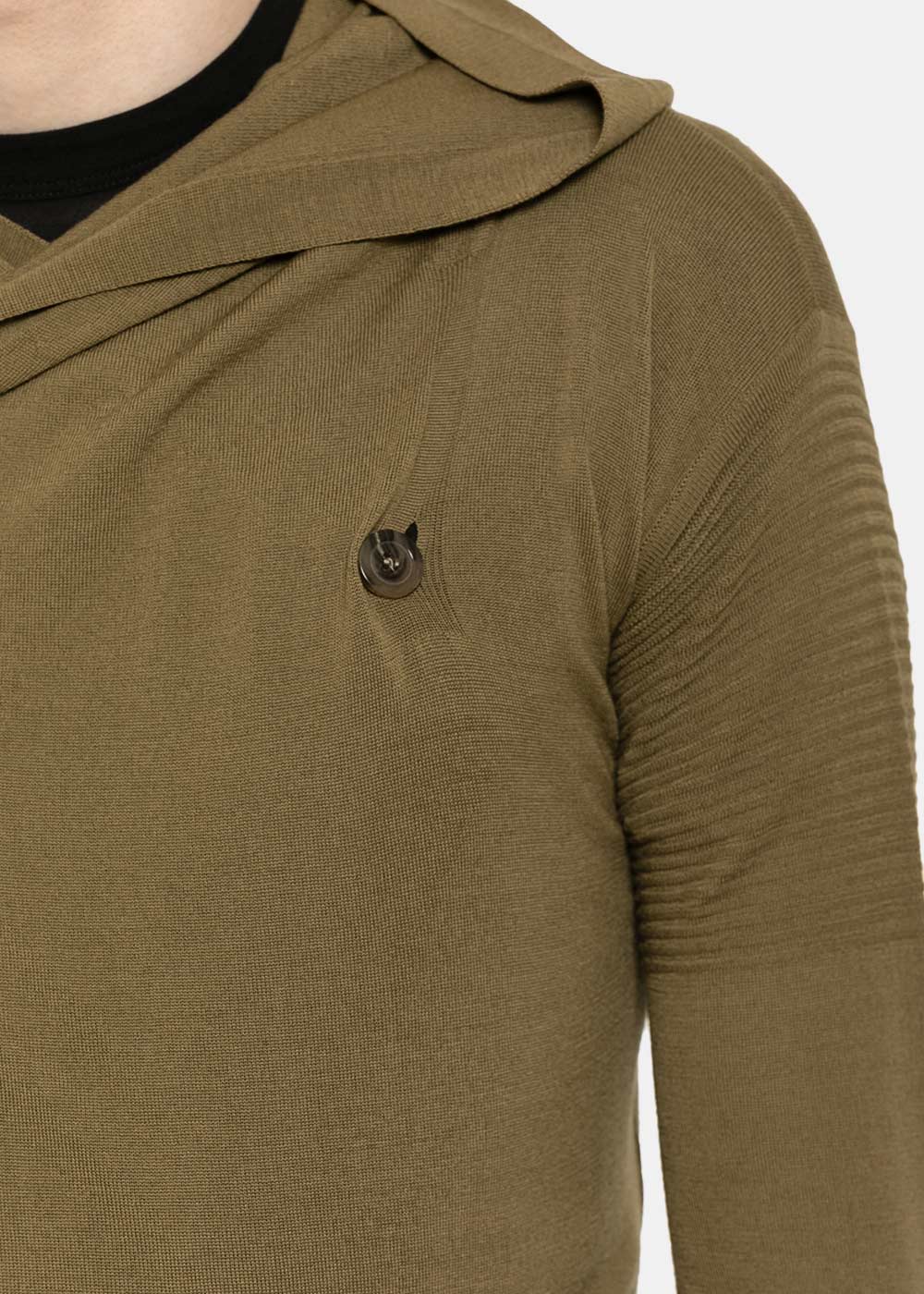 Brown Hooded Maglia Cardigan Rick owens – Гарантія оригінальності – збільшений вид