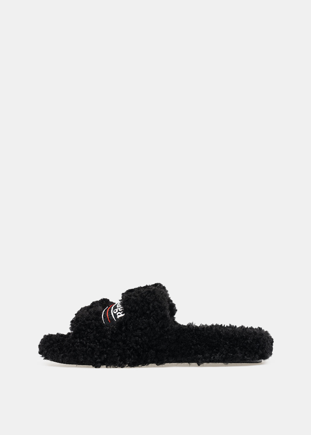 Black Furry Slippers Balenciaga оригінал – Купити в Україні – вид ззаду