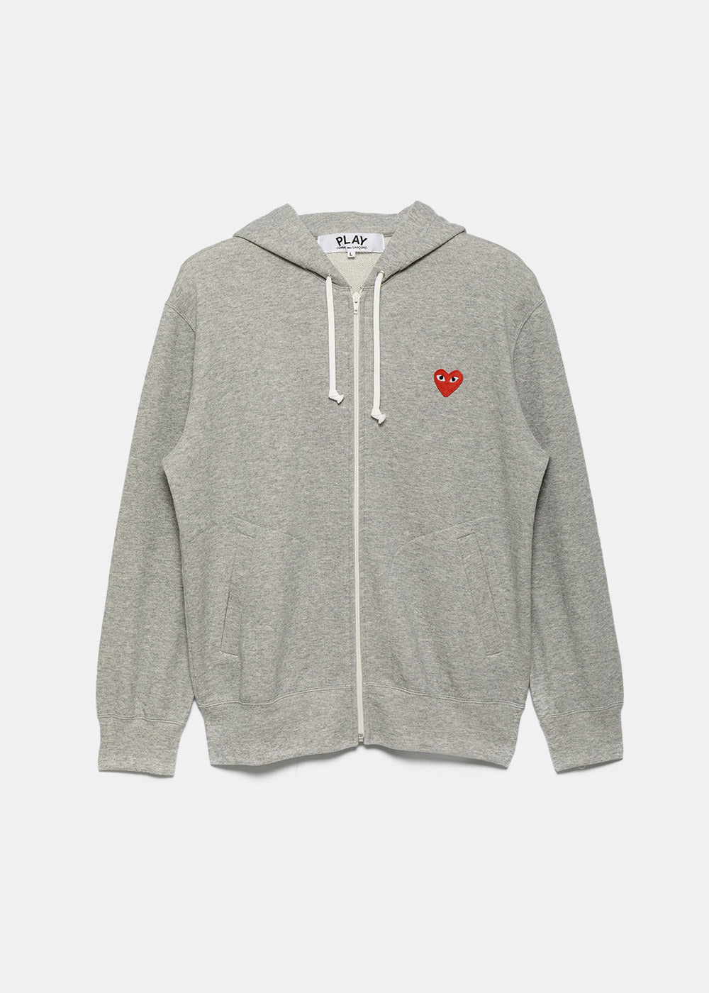 Оригінальна Grey & Red Heart Hoodie Comme des garcons – боковий вид