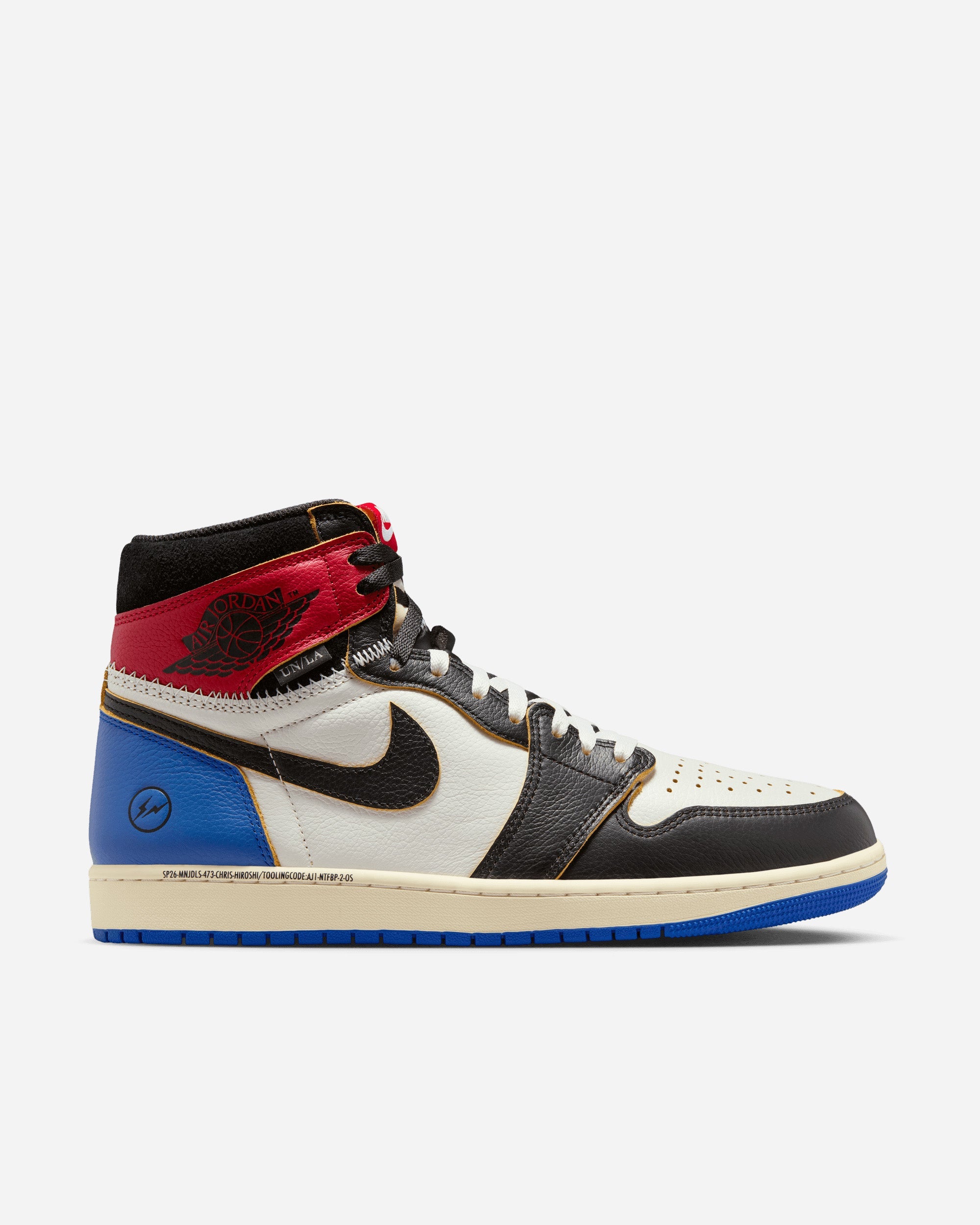 Jordan Brand X Union La X Fragment Design Air Jordan 1 High Varsity Red & Sport Royal Nike оригінал – Купити в Україні – боковий вид