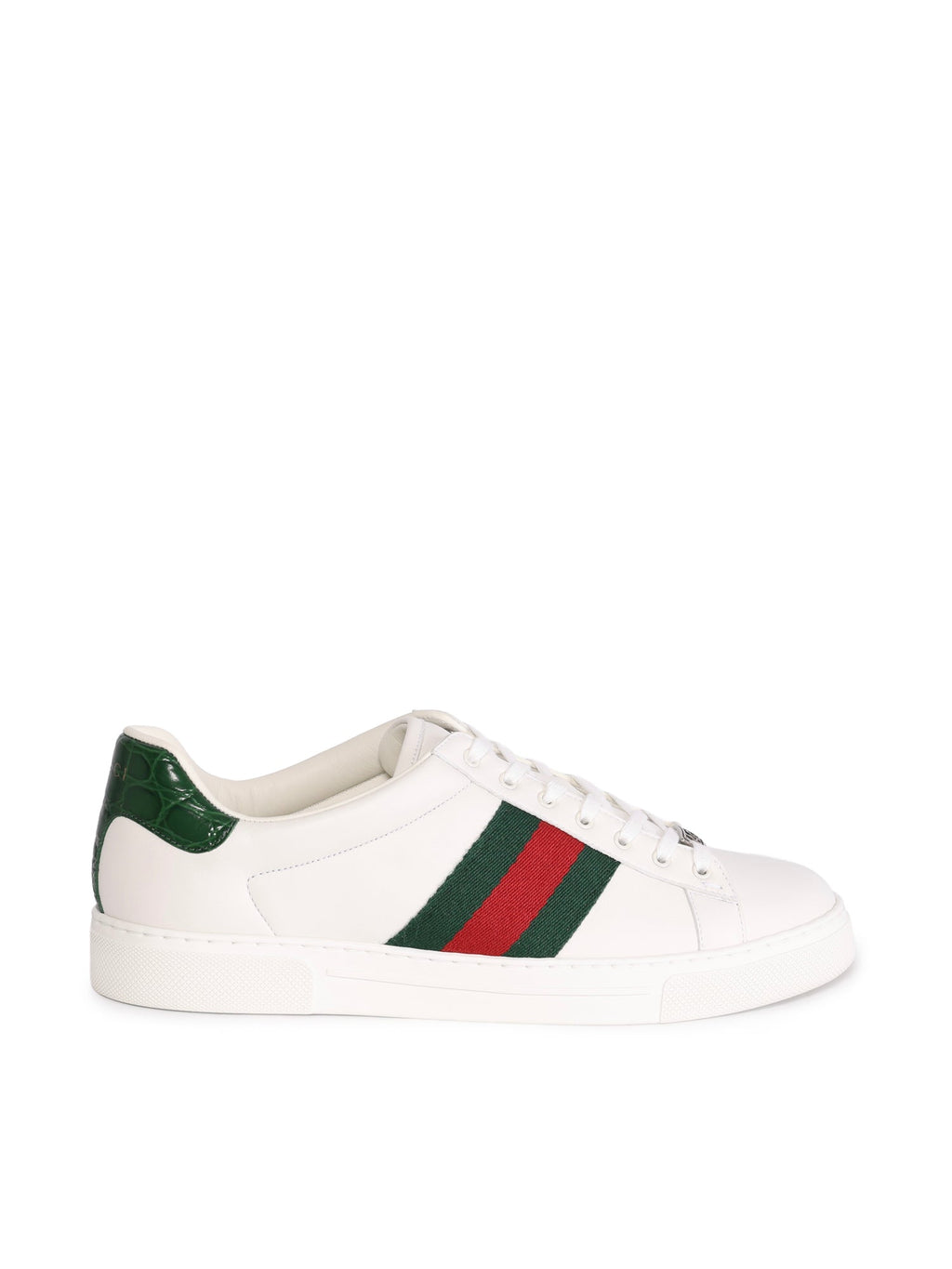 Оригінальна Sneaker Gucci Ace Con Dettaglio Web Gucci – боковий вид
