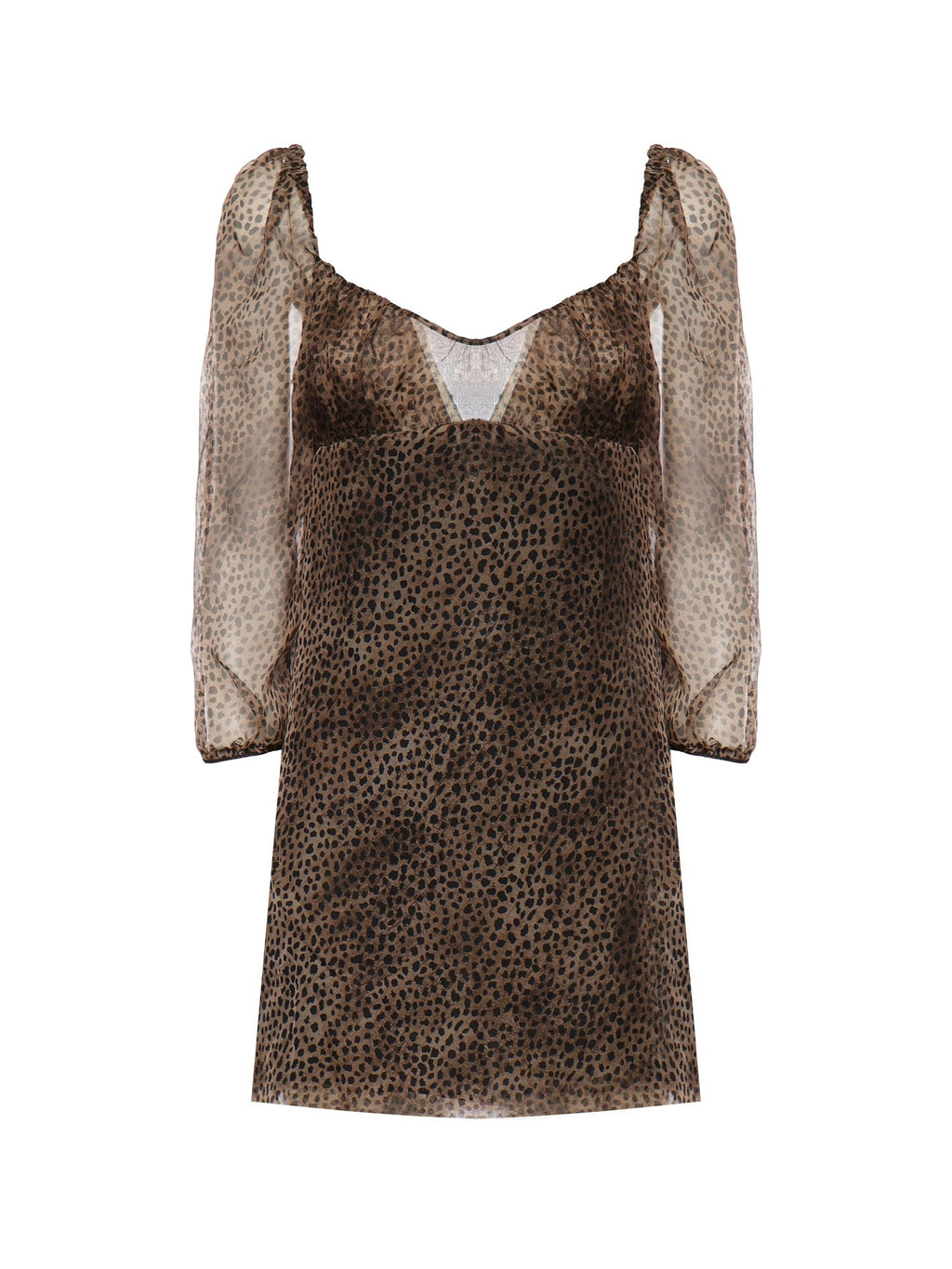 Miniabito Con Stampa Leopardo Saint laurent оригінал – Купити в Україні – боковий вид