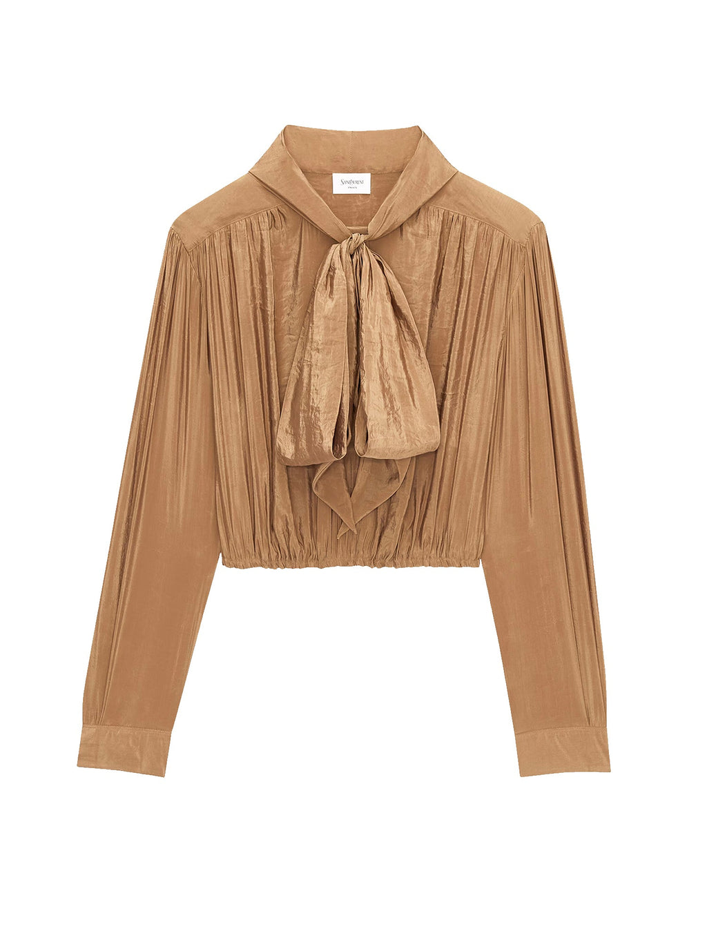 Blusa Con Collo Lavallière In Taffettà Saint laurent – Гарантія оригінальності – боковий вид