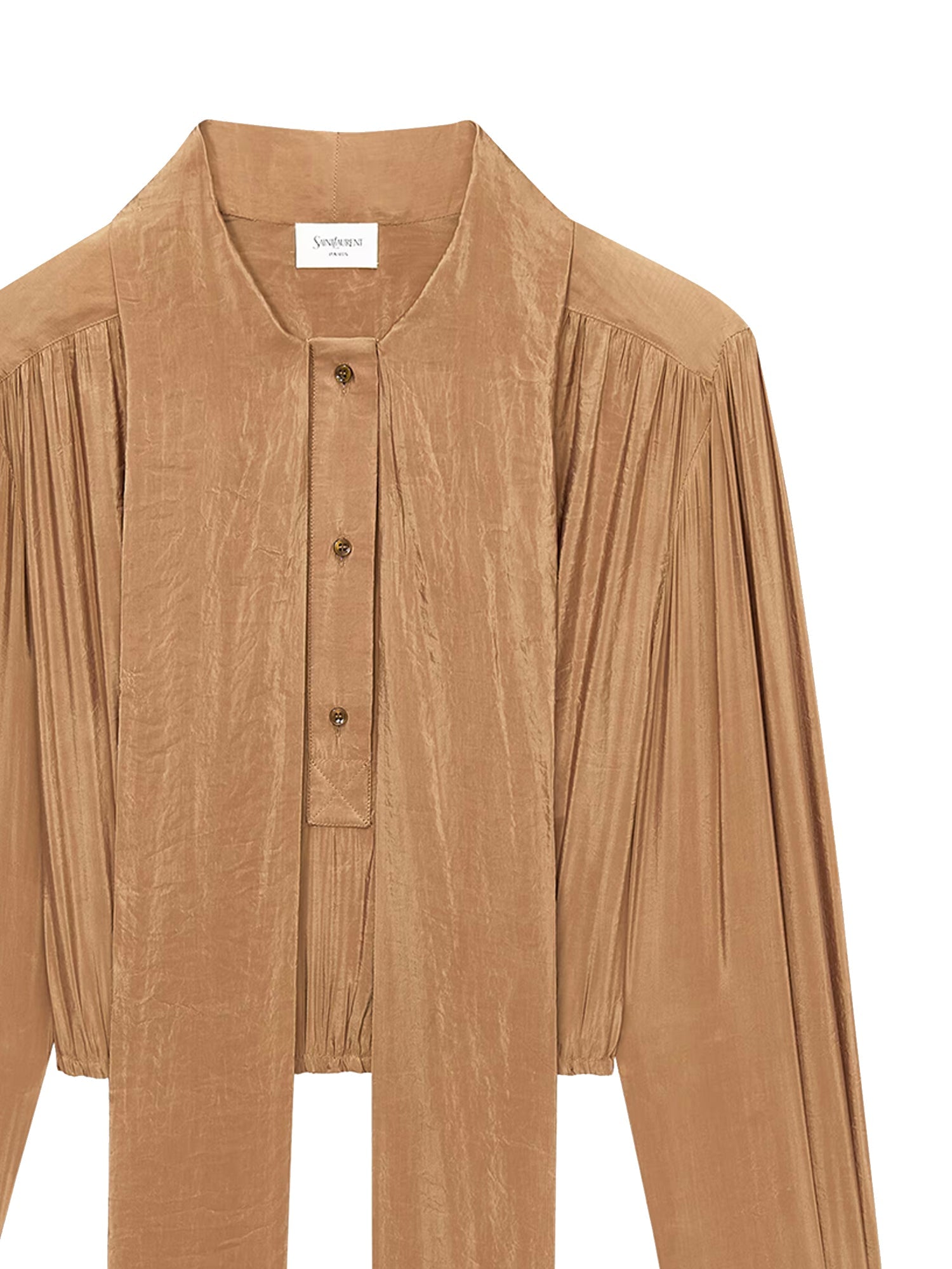 Blusa Con Collo Lavallière In Taffettà Saint laurent – Гарантія оригінальності – вид ззаду