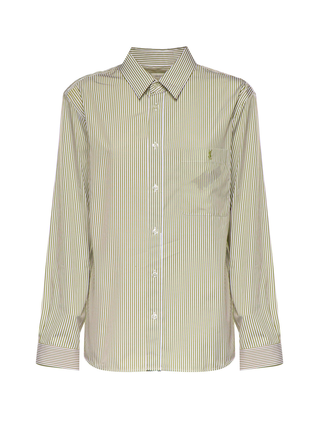 Оригінальна Camicia Cassandre In Cotone A Righe Saint laurent – боковий вид