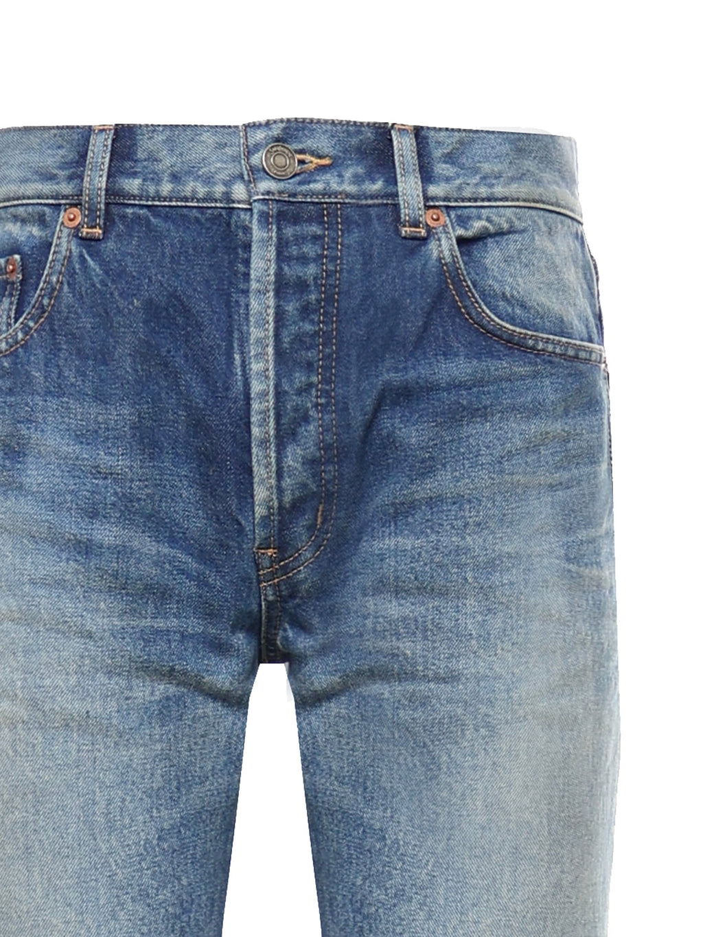 Jeans Dritti In Denim Saint laurent – Гарантія оригінальності – вид ззаду