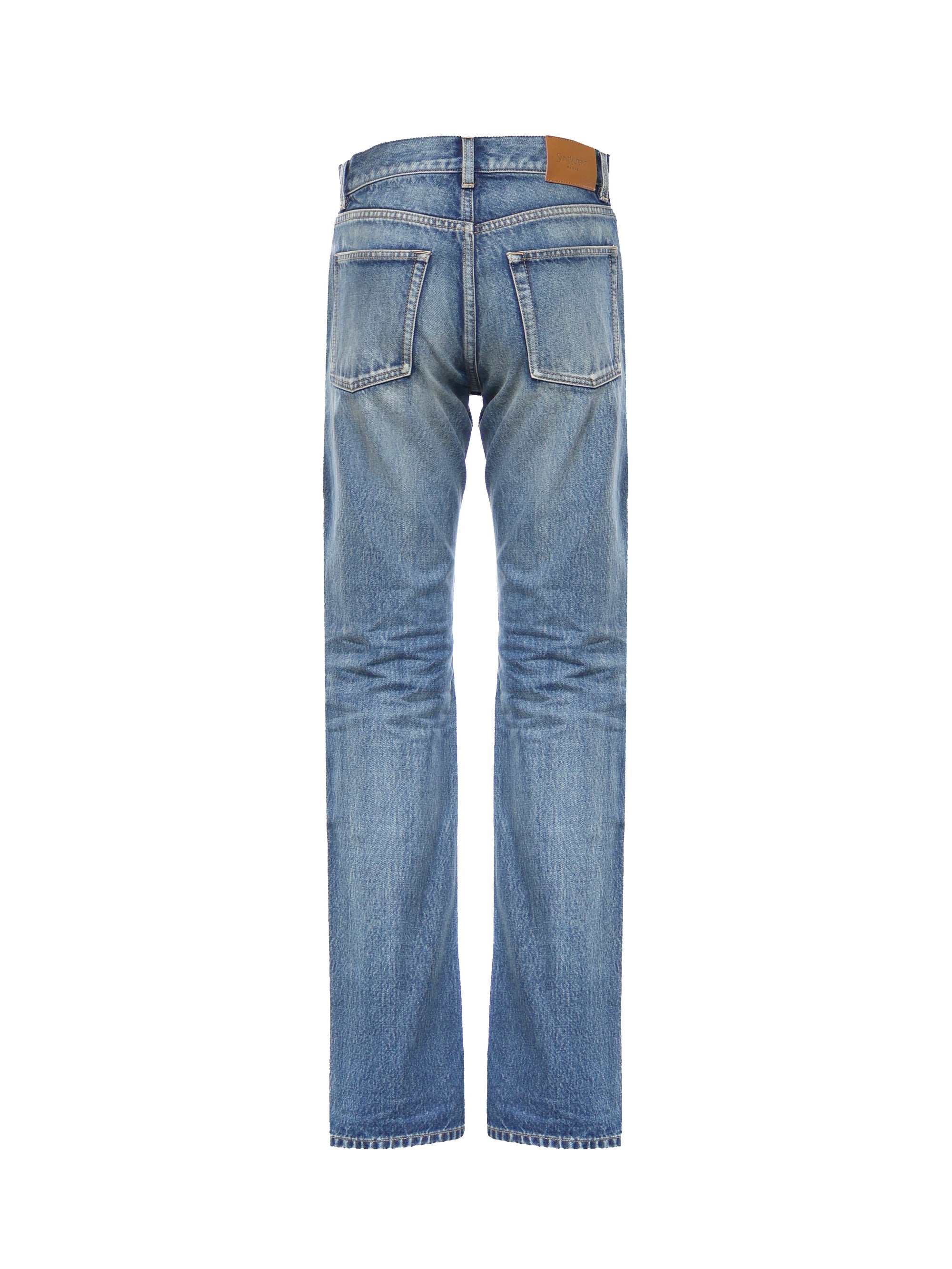 Jeans Dritti In Denim Saint laurent – Гарантія оригінальності – детальний вид