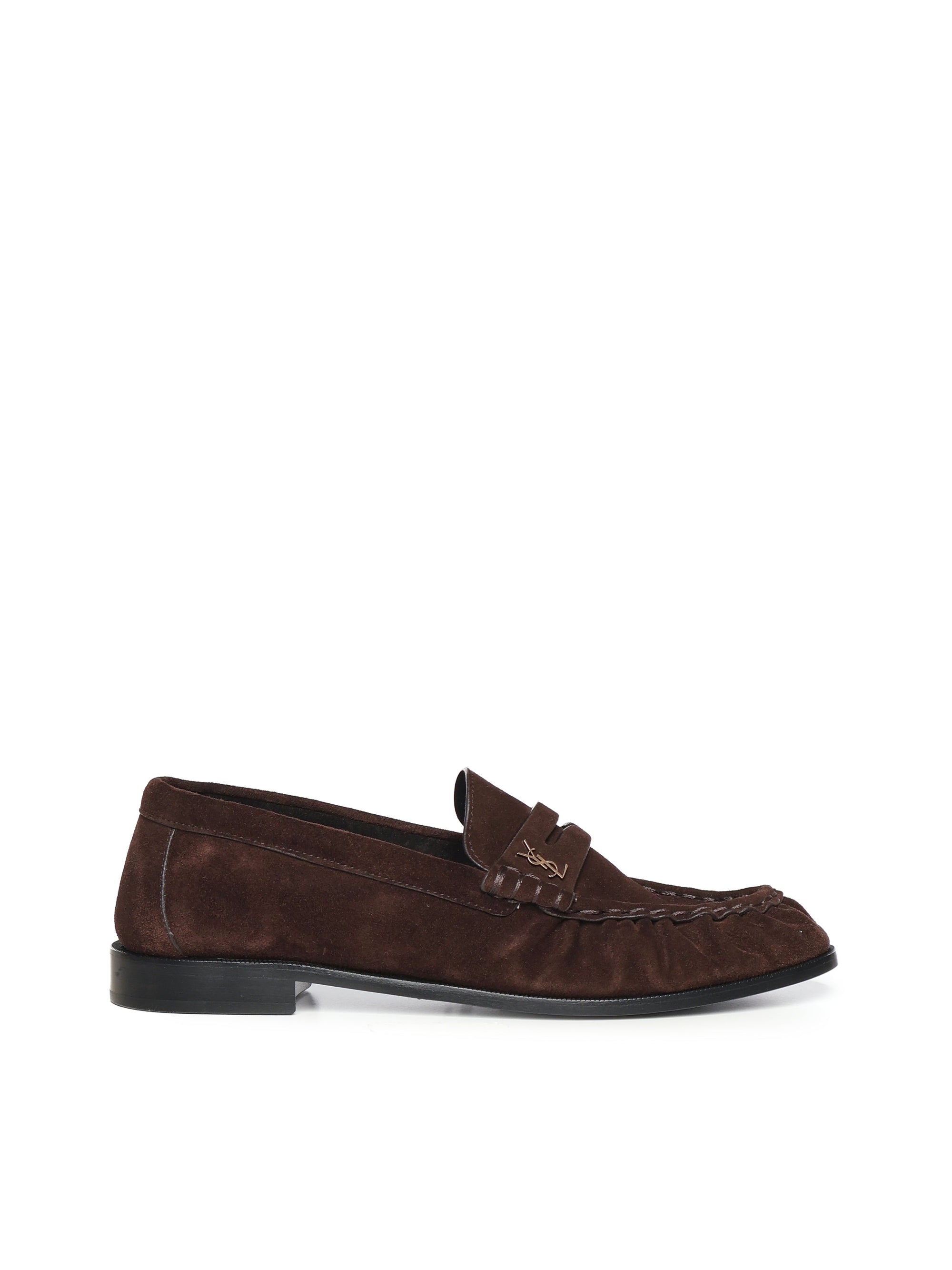 Оригінальна Mocassini Le Loafer Morbidi In Suede Saint laurent – боковий вид