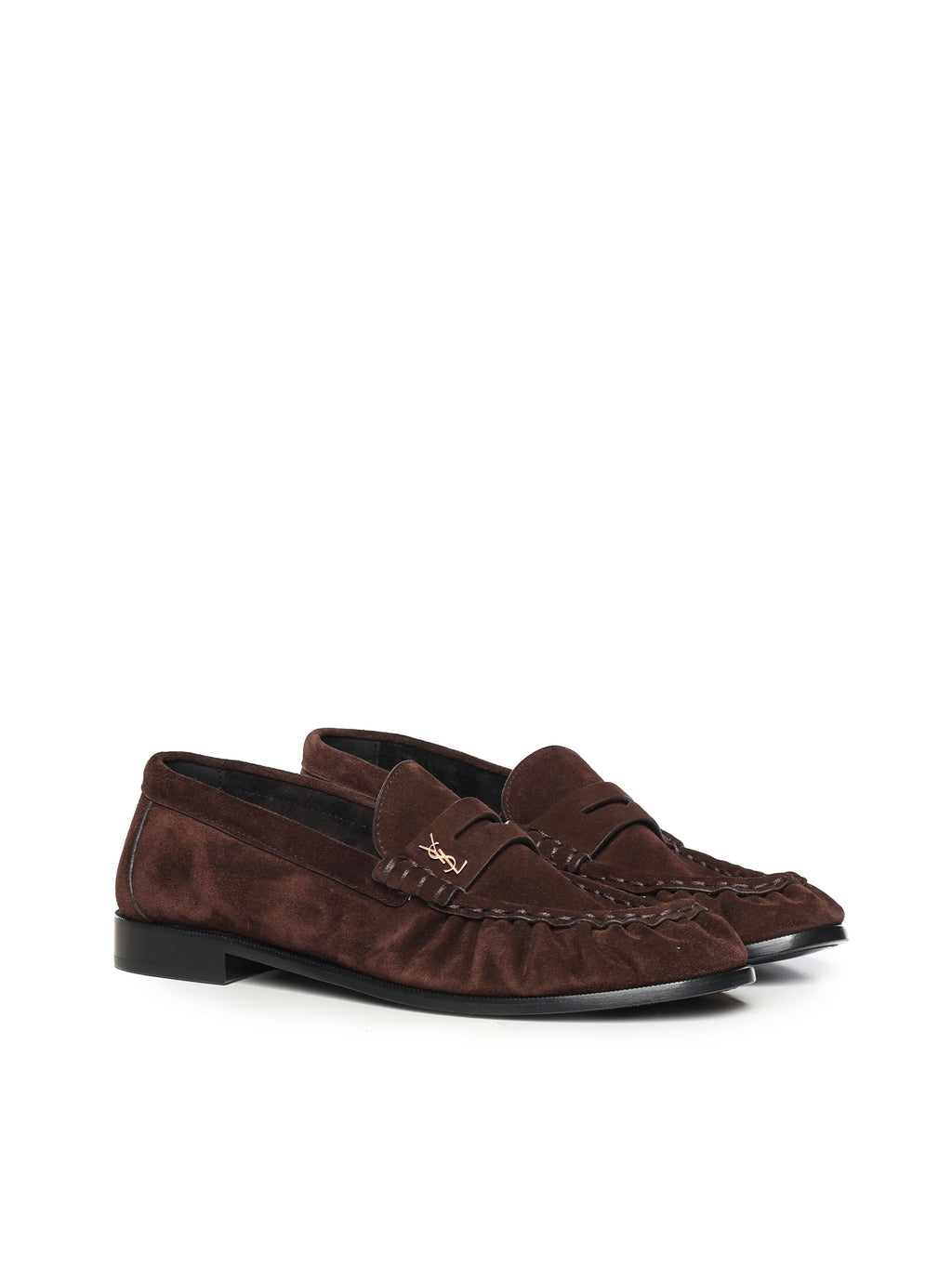 Оригінальна Mocassini Le Loafer Morbidi In Suede Saint laurent – вид ззаду
