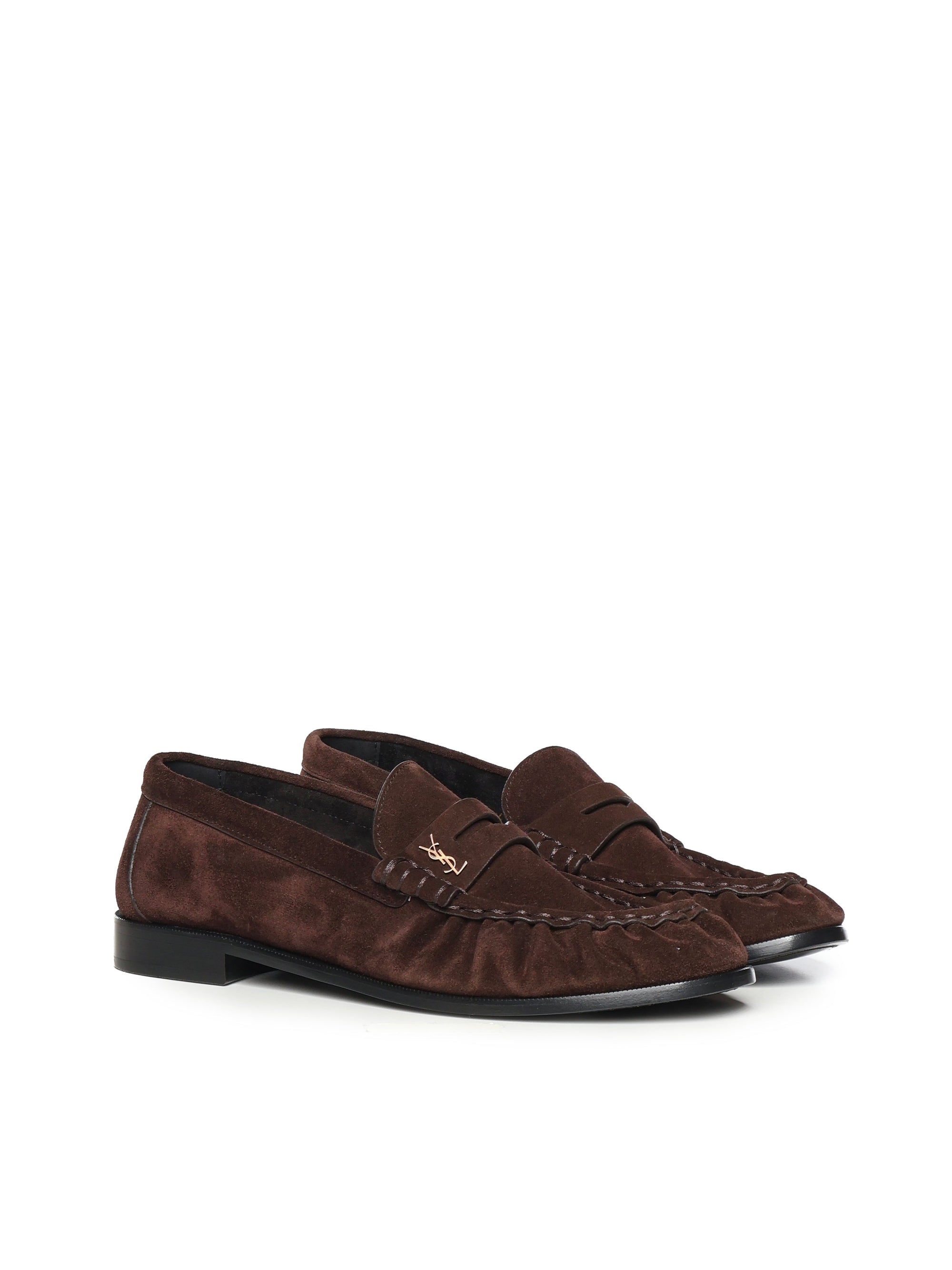 Оригінальна Mocassini Le Loafer Morbidi In Suede Saint laurent – вид ззаду