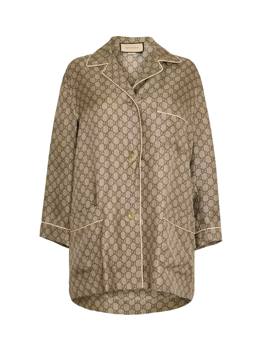 Camicia In Seta Gg Supreme Gucci – Гарантія оригінальності – боковий вид