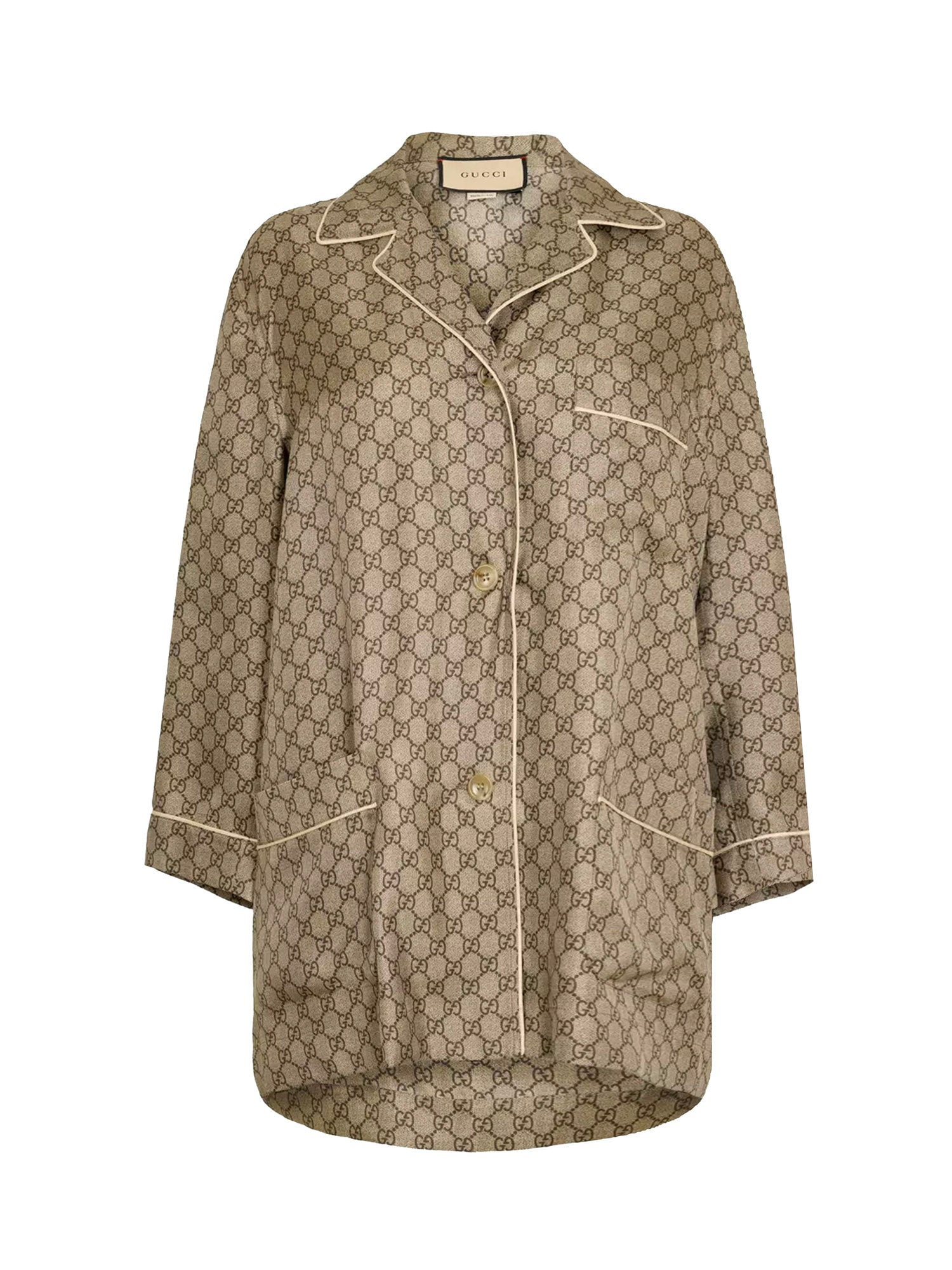 Camicia In Seta Gg Supreme Gucci – Гарантія оригінальності – боковий вид