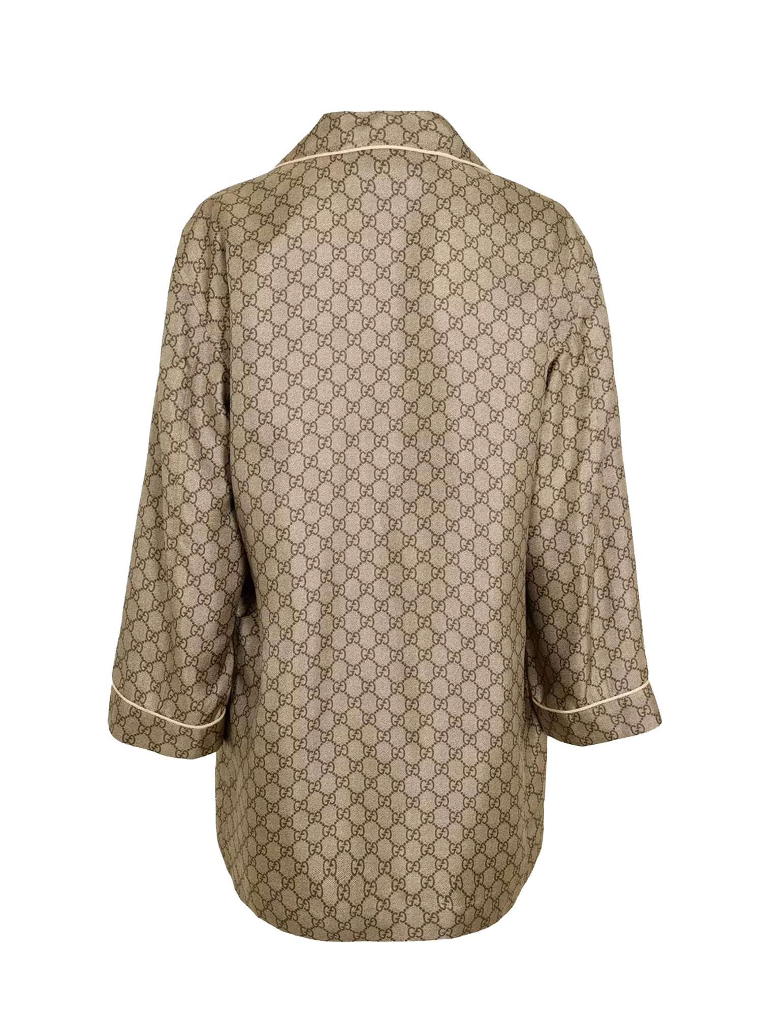 Camicia In Seta Gg Supreme Gucci – Гарантія оригінальності – вид ззаду