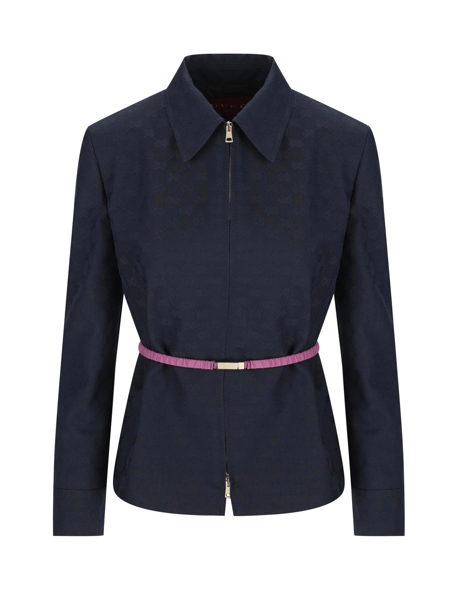Giacca In Gabardina DI Cotone Gg Con Zip Gucci – Гарантія оригінальності – боковий вид