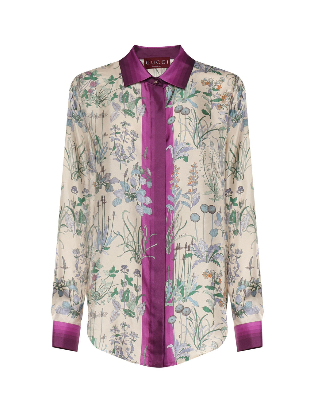 Оригінальна Camicia In Twill DI Seta Stampato Gucci – боковий вид