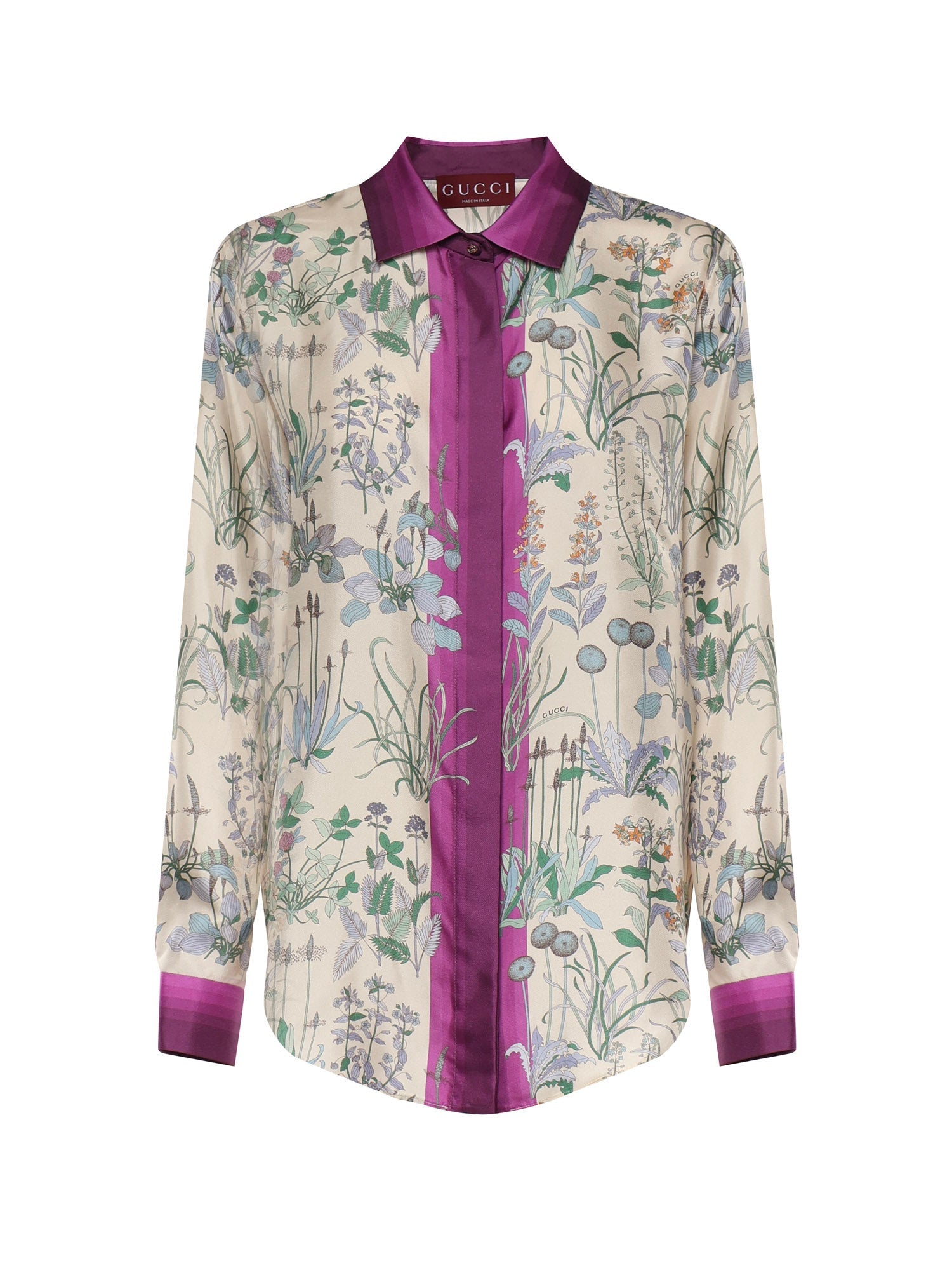Оригінальна Camicia In Twill DI Seta Stampato Gucci – боковий вид