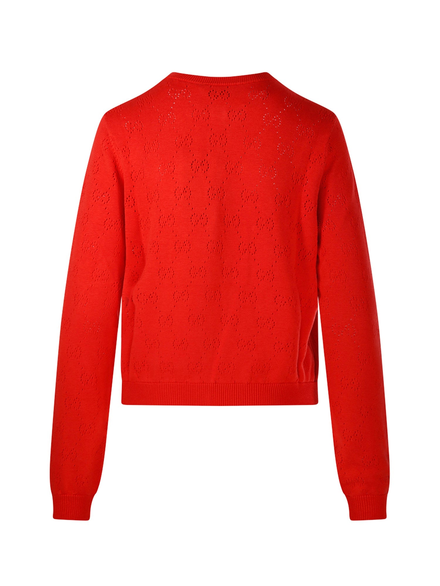 Cardigan In Cotone E Seta Pointelle Con Gg Gucci – Гарантія оригінальності – детальний вид