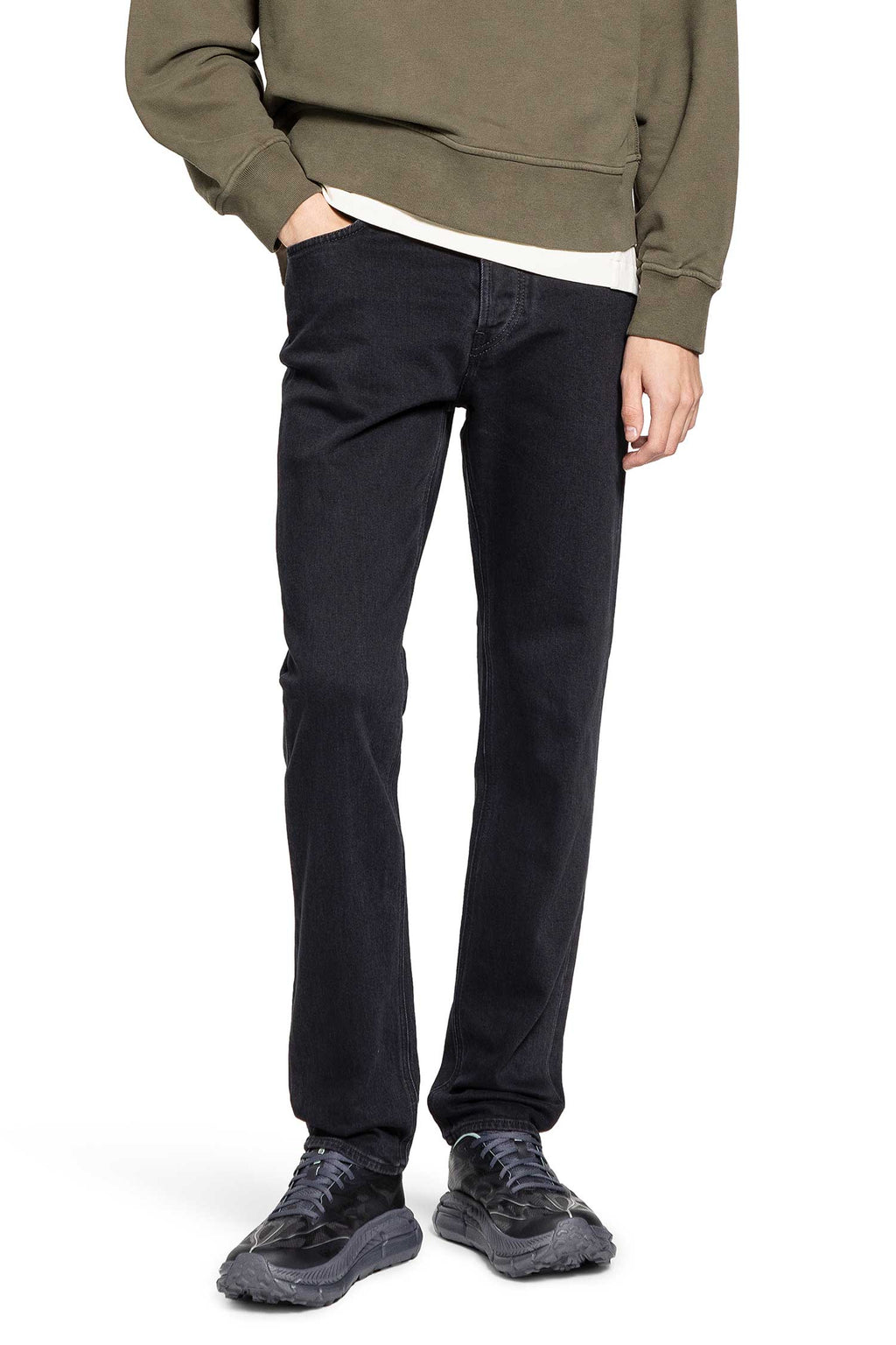 Оригінальна Slim Fit Stretch Denim Jeans Stone island – боковий вид