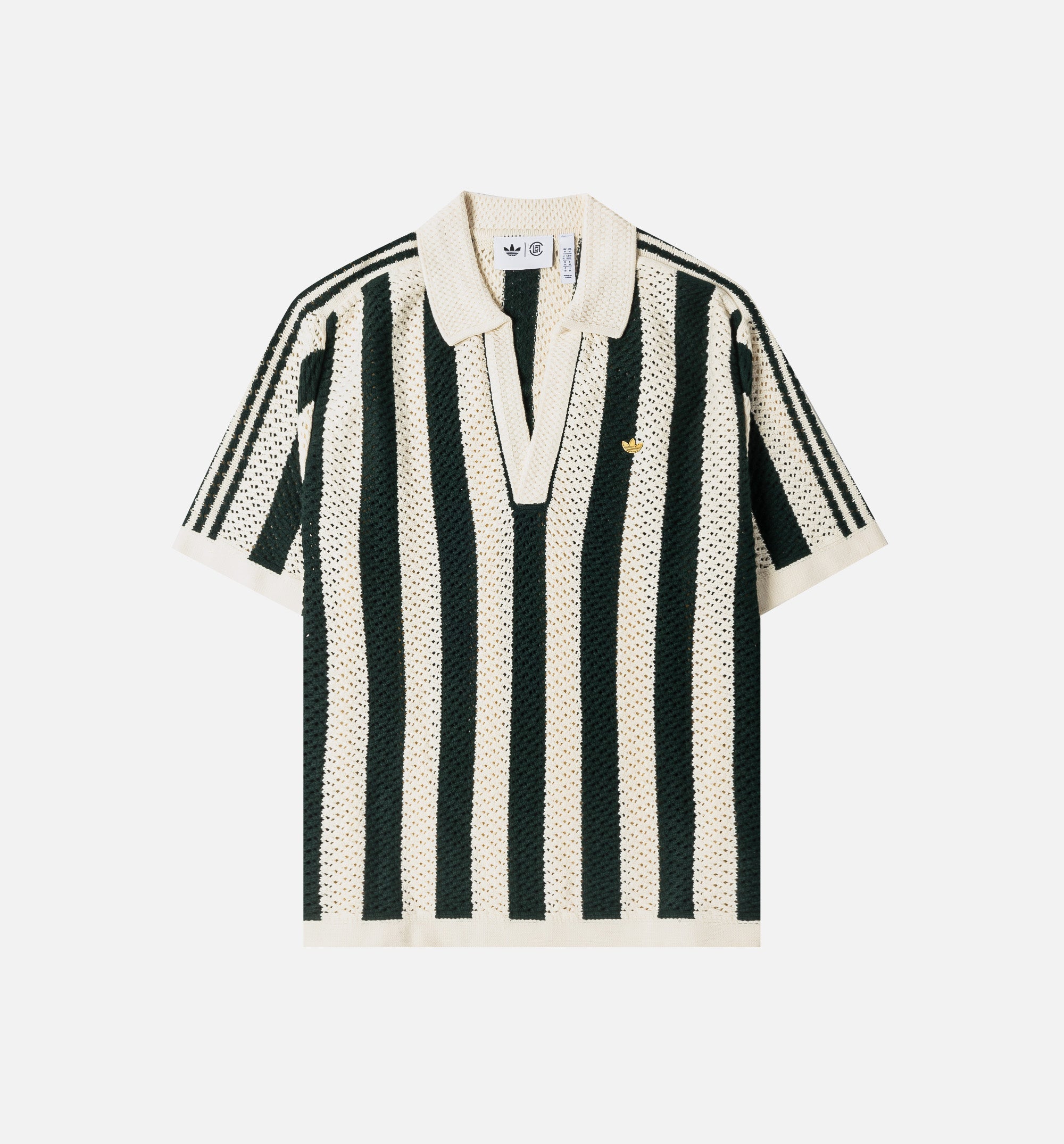 Clot X Adidas Knitted Polo Mens Short Sleeve Shirt Adidas оригінал – Купити в Україні – боковий вид - ADIDAS