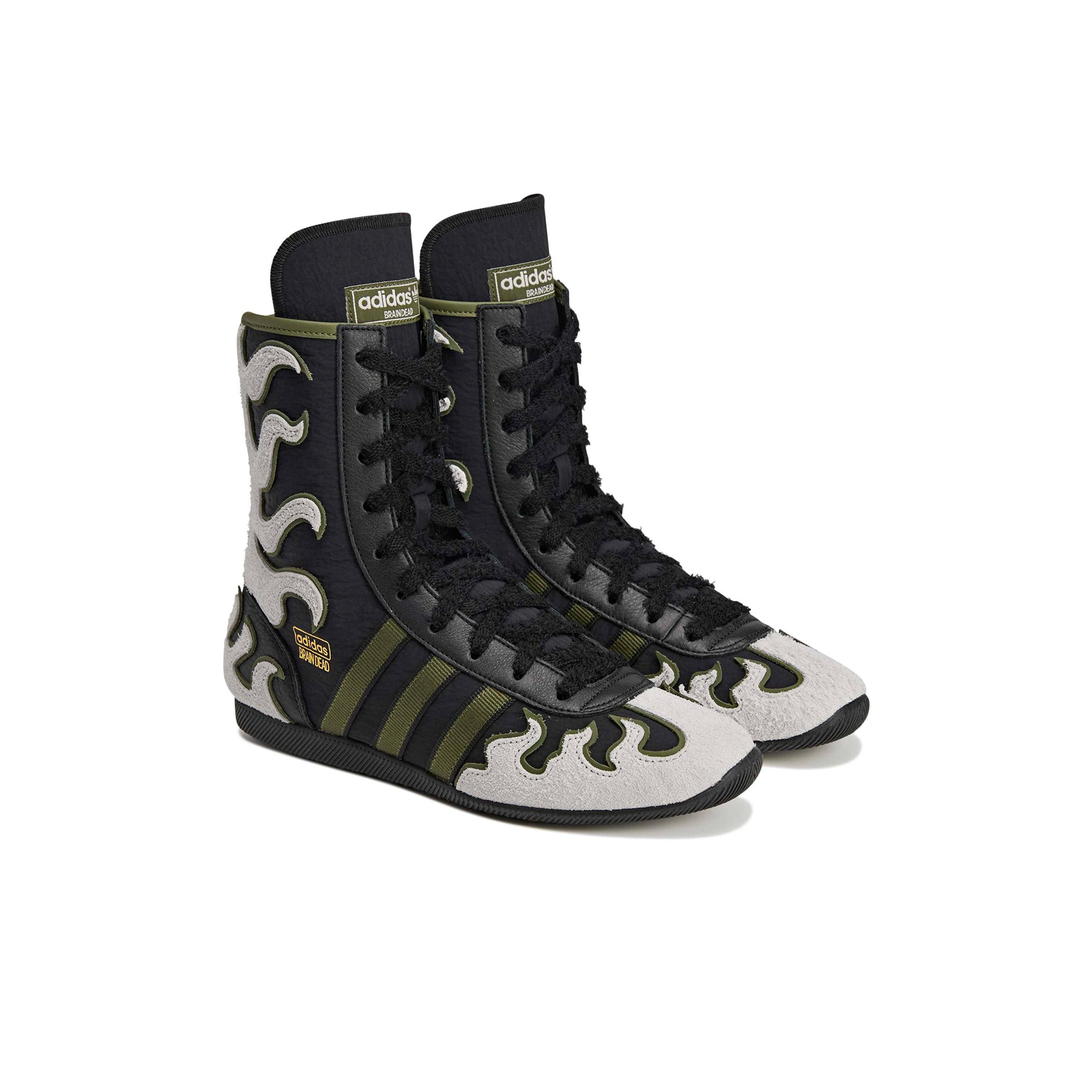 Оригінальна x Brain Dead Mens Japan Hi Shoes ADIDAS – вид ззаду