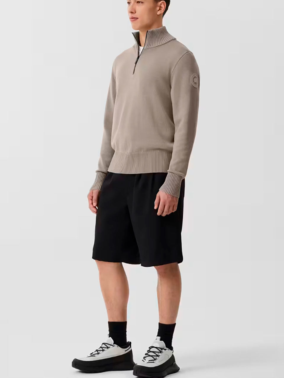 Logo Zipper Sweater Canada goose оригінал – Купити в Україні – боковий вид