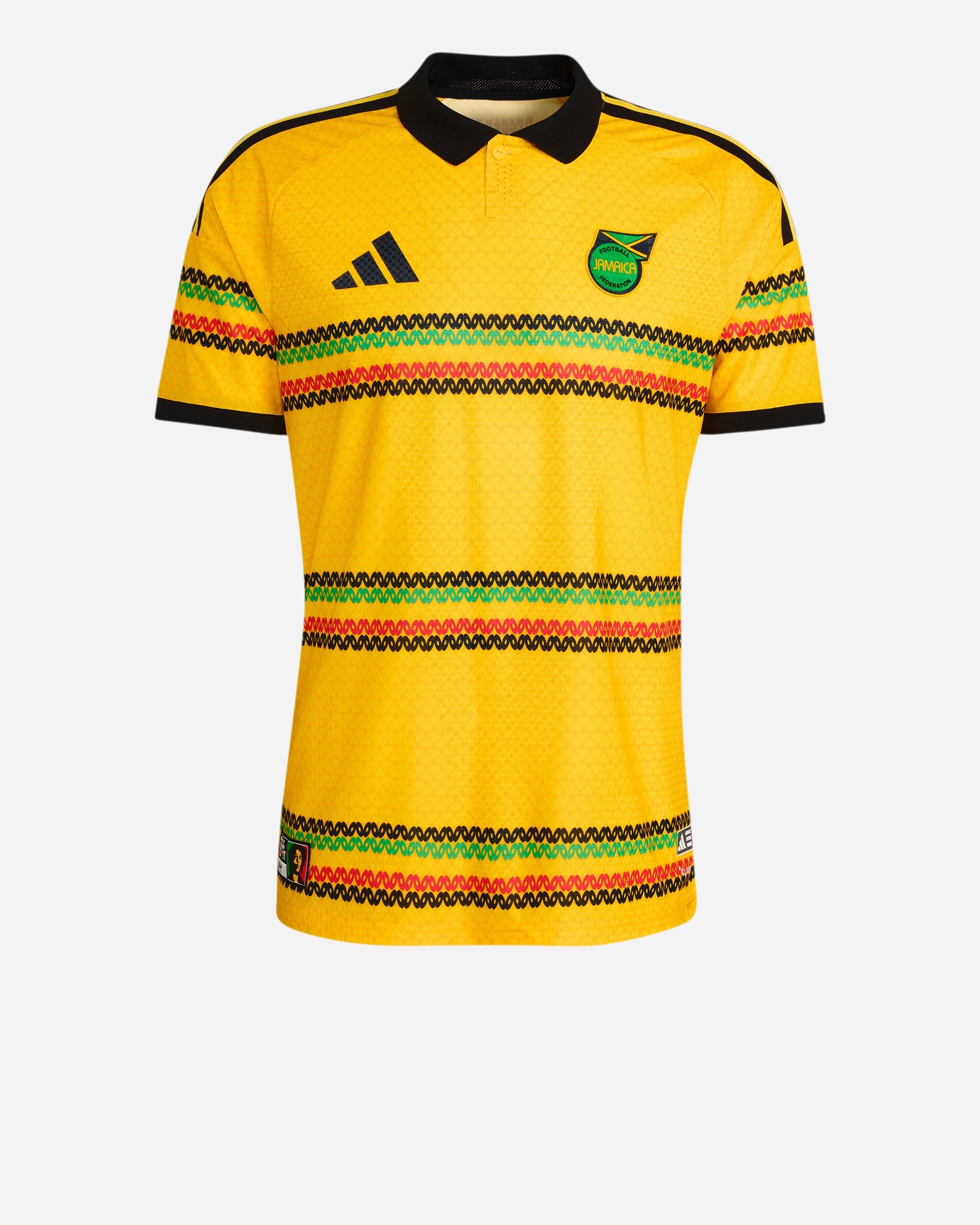 Оригінальна Jamaica 26 X Bob Marley Home Authentic Jersey Adidas – боковий вид - ADIDAS