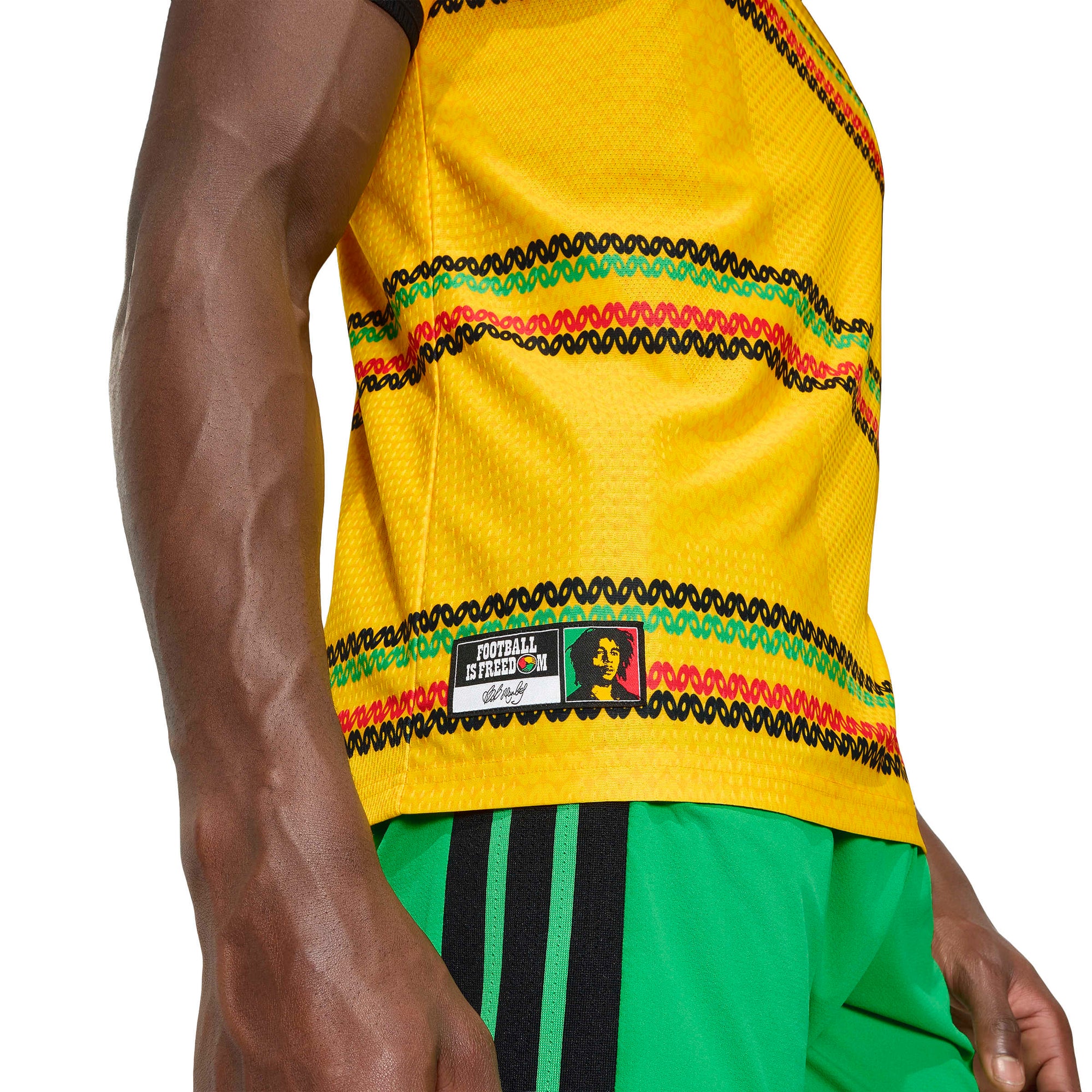 Оригінальна Mens Jamaica 26 X Bob Marley Home Authentic Jersey Adidas – збільшений вид - ADIDAS