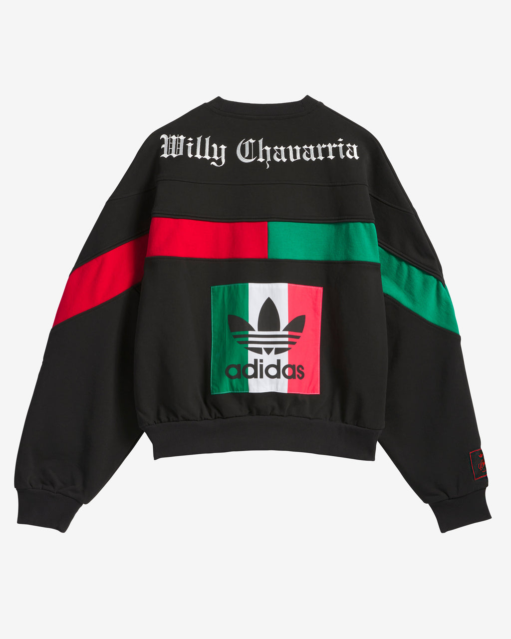 Willy Chavarria Mens Fleece Crewneck Adidas – Гарантія оригінальності – вид ззаду