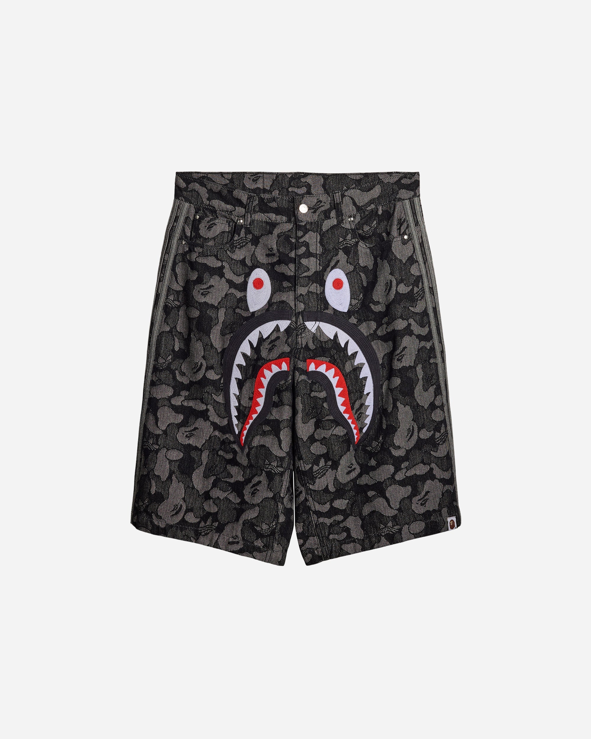 X Bape Denim Jorts Adidas – Гарантія оригінальності – боковий вид - ADIDAS