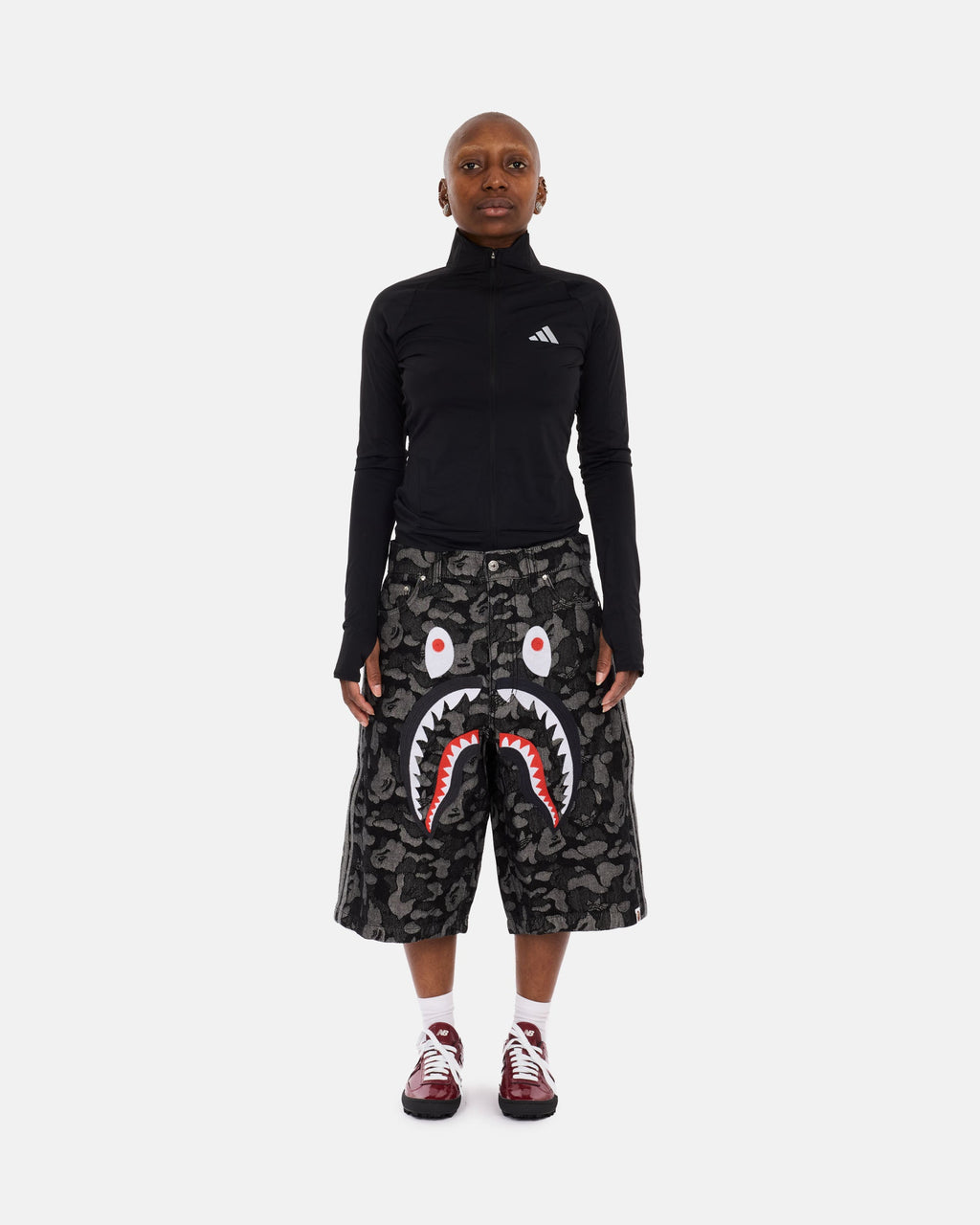 X Bape Denim Jorts Adidas – Гарантія оригінальності – вид ззаду