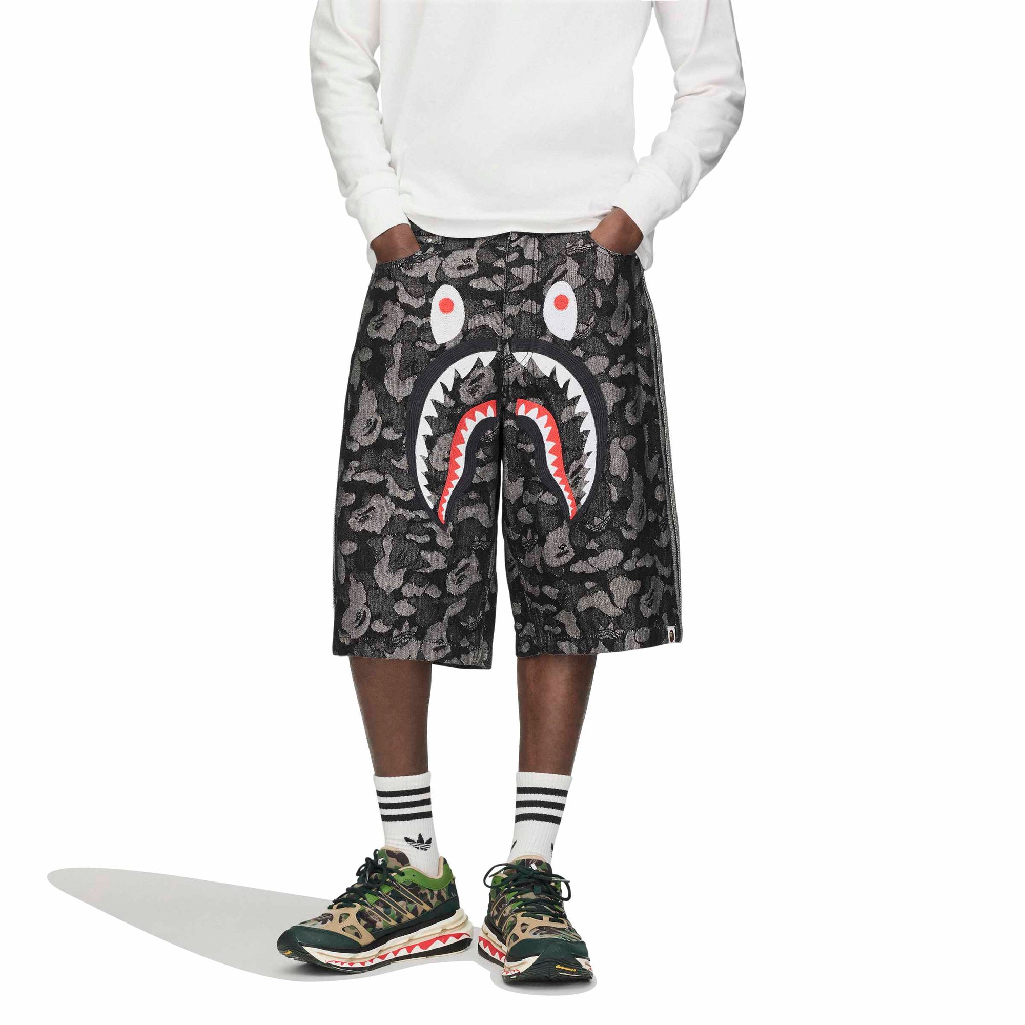Mens Shark Denim Jorts Adidas – Гарантія оригінальності – вид ззаду - ADIDAS