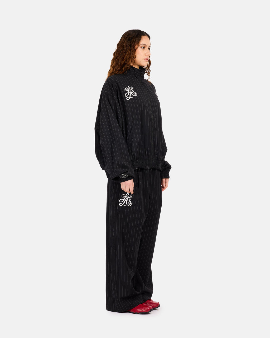 X Willy Chavarria Pinstripe Track Jacket Adidas – Гарантія оригінальності – детальний вид