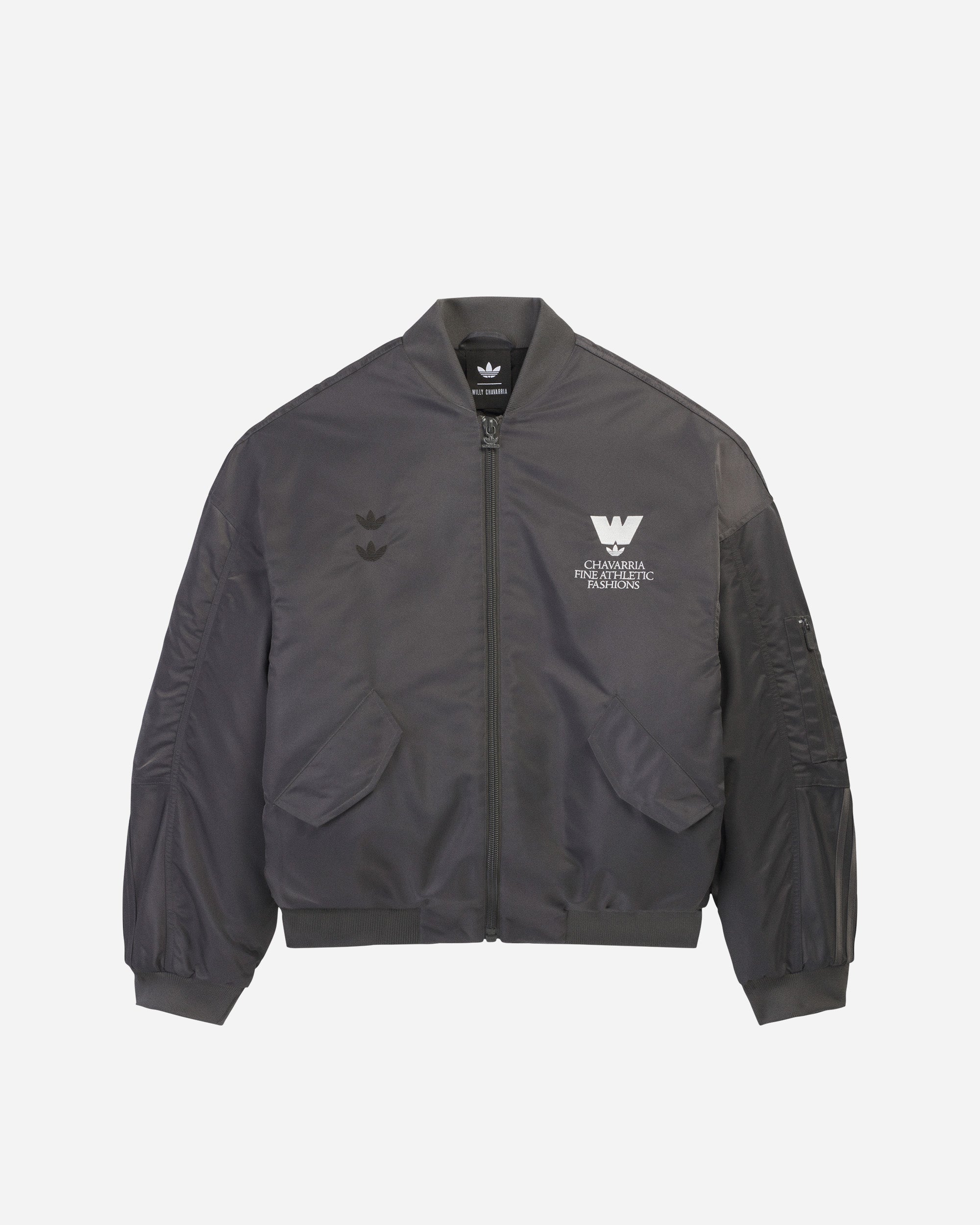 X Willy Chavarria Satin Bomber Adidas – Гарантія оригінальності – боковий вид - ADIDAS
