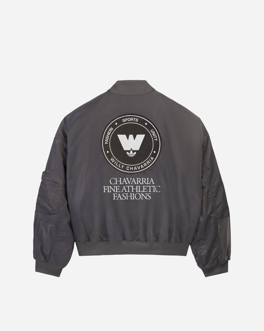 X Willy Chavarria Satin Bomber Adidas – Гарантія оригінальності – вид ззаду