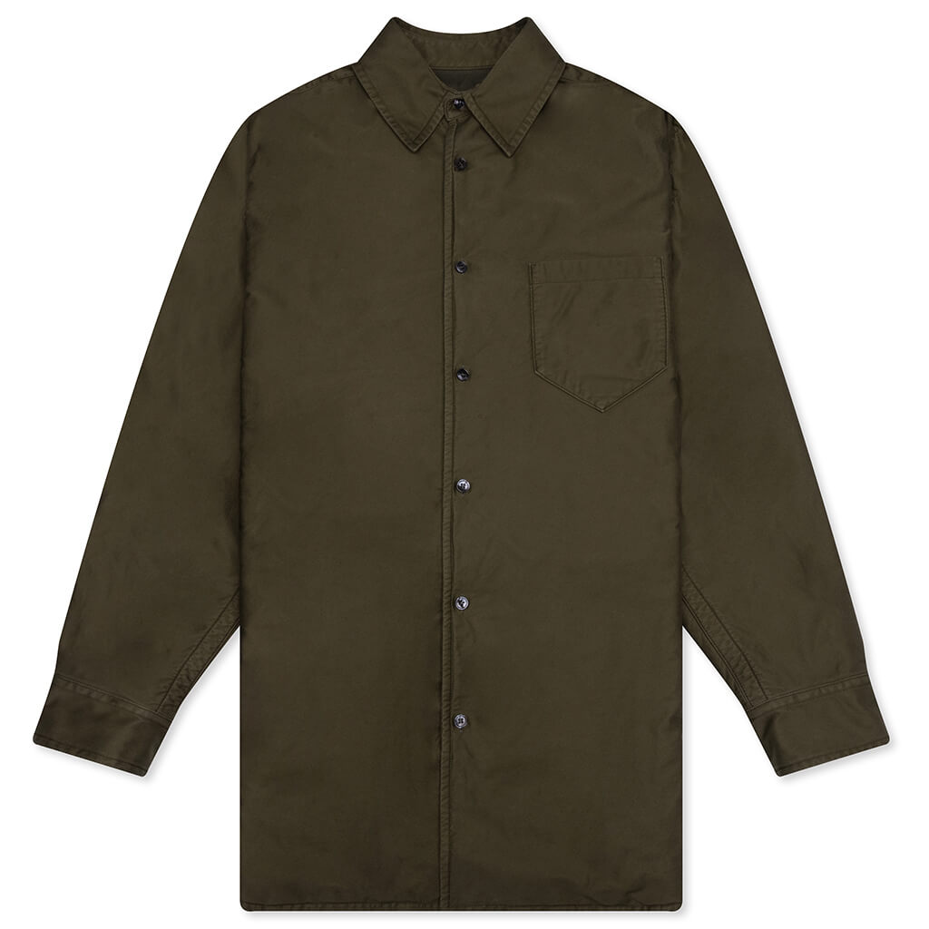 Padded Cotton Satin Shirt Maison margiela – Гарантія оригінальності – боковий вид