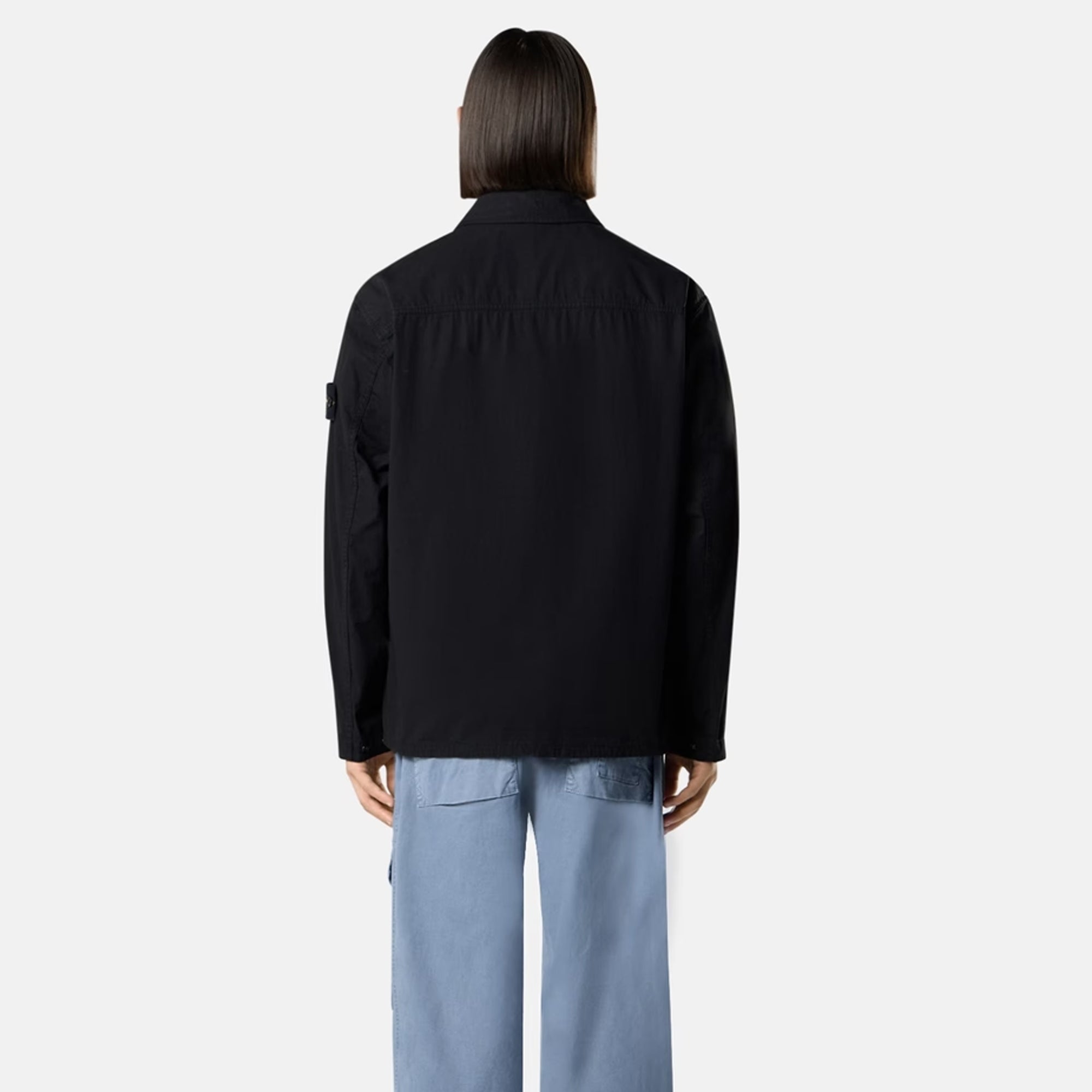 Оригінальна Mens Mercerized Organic Cotton Ripstop Overshirt Stone island – детальний вид