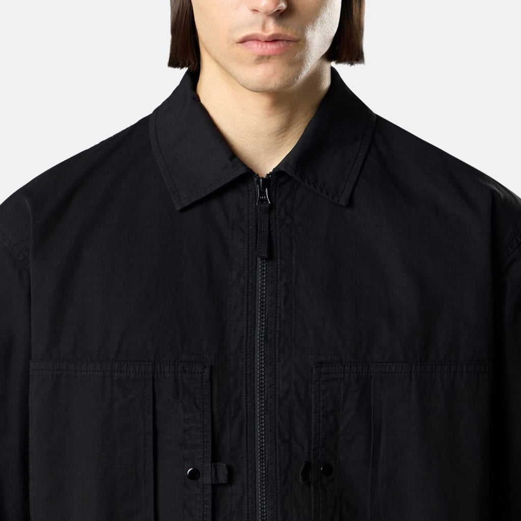 Оригінальна Mens Mercerized Organic Cotton Ripstop Overshirt Stone island – збільшений вид