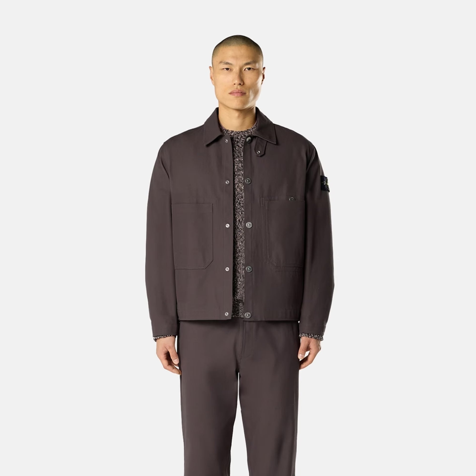Mens Cotton Canvas Coach Jacket Stone island оригінал – Купити в Україні – вид ззаду