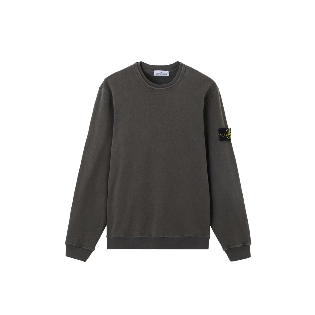 Mens Malfile Fleece Old Effect Sweatshirt Stone island – Гарантія оригінальності – боковий вид