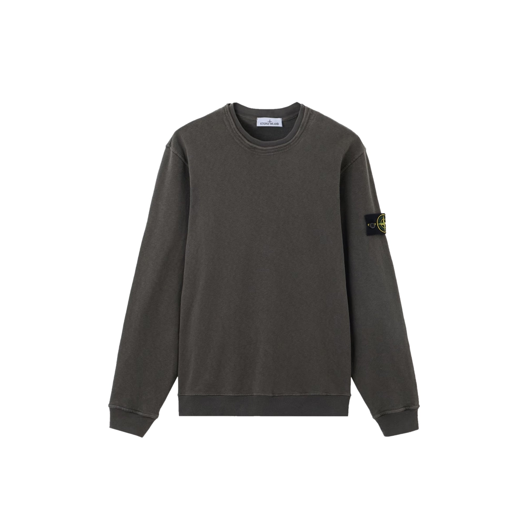 Mens Malfile Fleece Old Effect Sweatshirt Stone island – Гарантія оригінальності – боковий вид