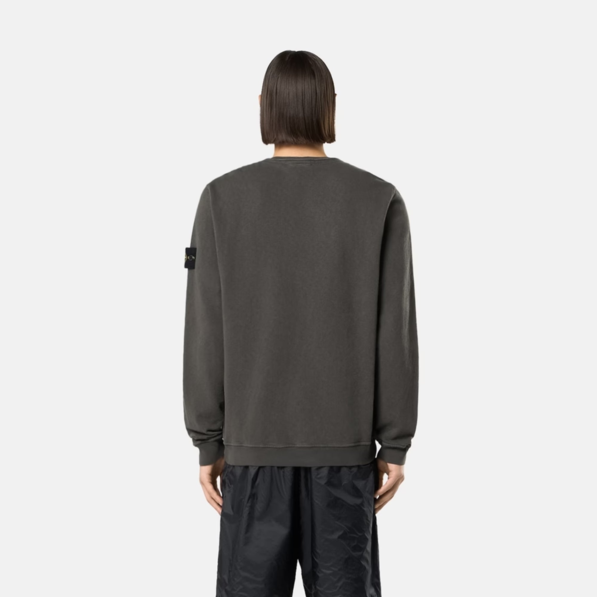 Mens Malfile Fleece Old Effect Sweatshirt Stone island – Гарантія оригінальності – збільшений вид