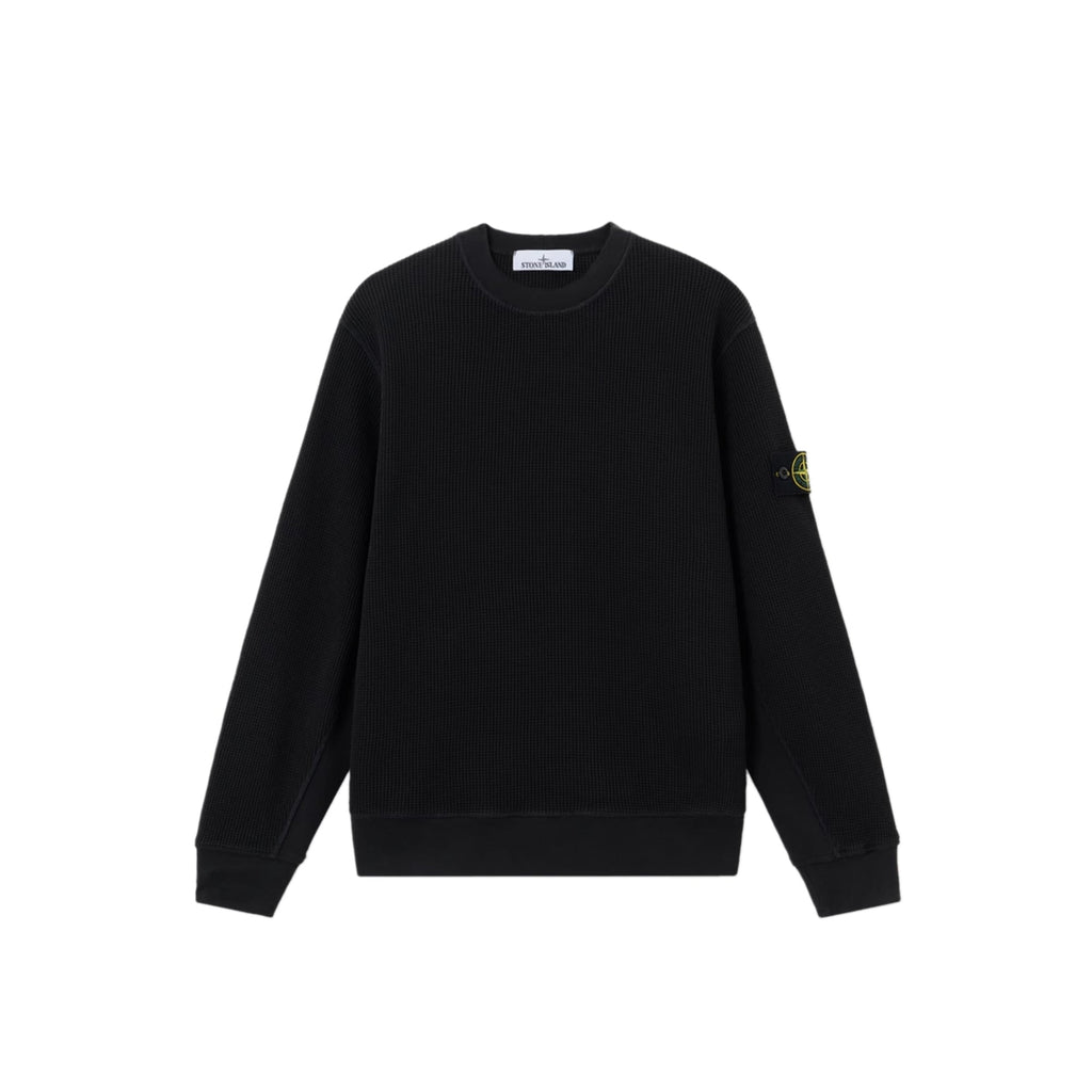 Mens Organic Cotton Waffle Fleece Sweatshirt Stone island оригінал – Купити в Україні – боковий вид
