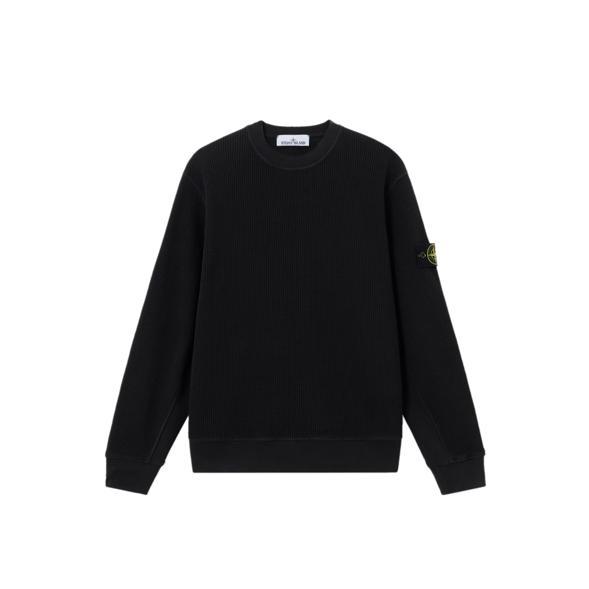 Mens Organic Cotton Waffle Fleece Sweatshirt Stone island оригінал – Купити в Україні – боковий вид