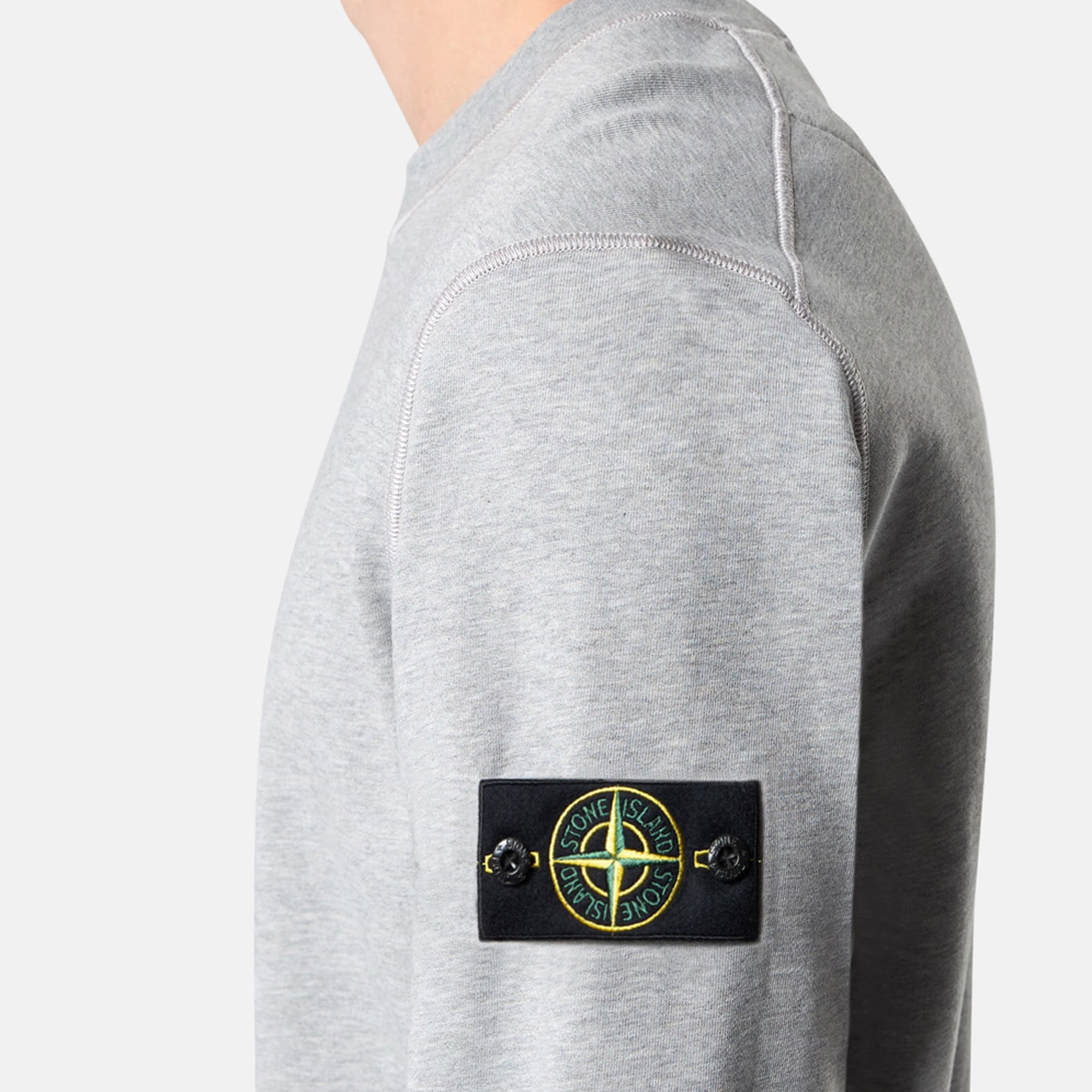 Mens Organic Cotton Fleece Sweatshirt Stone island – Гарантія оригінальності – вид ззаду