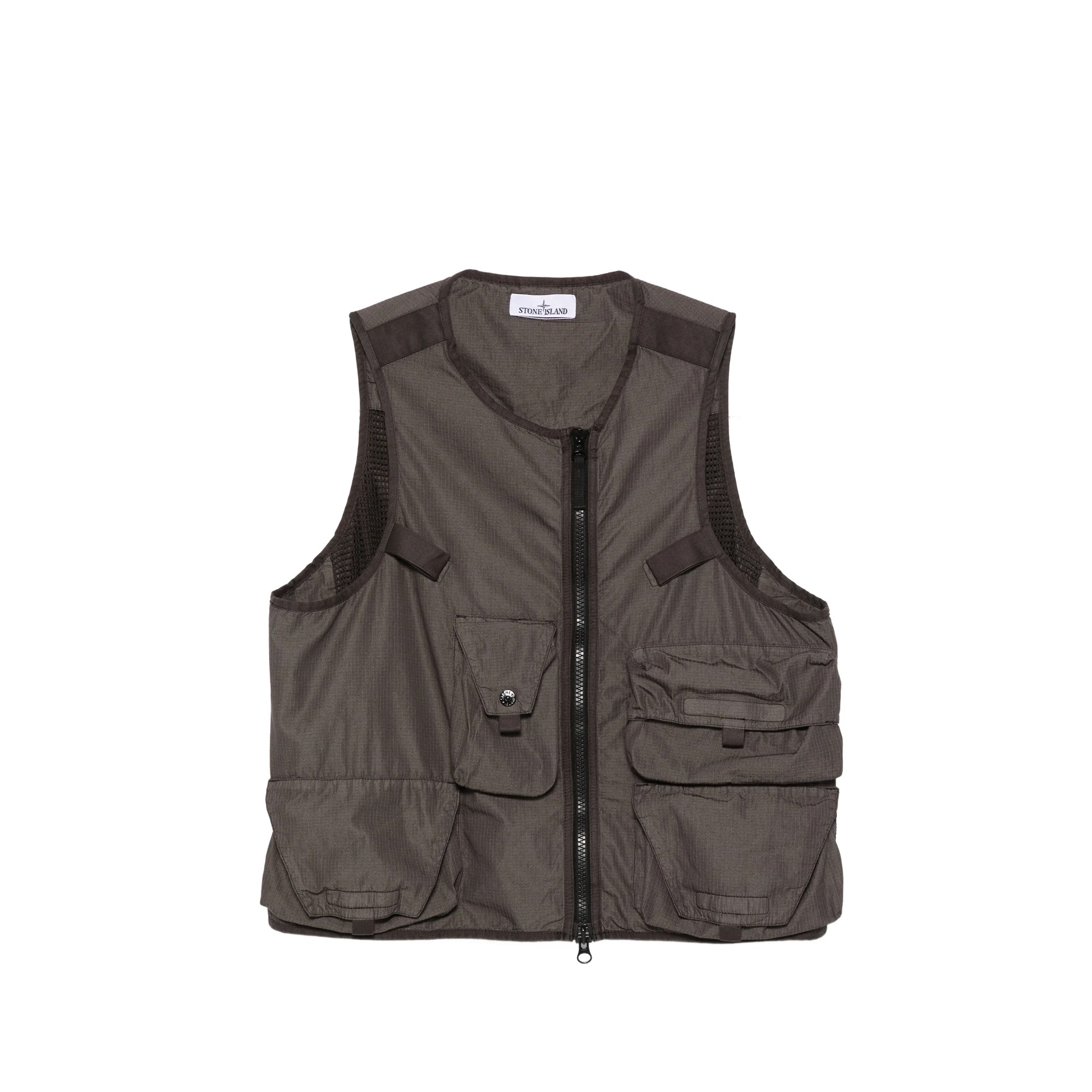 Mens Pocket Zip Ripstop Vest Stone island оригінал – Купити в Україні – боковий вид
