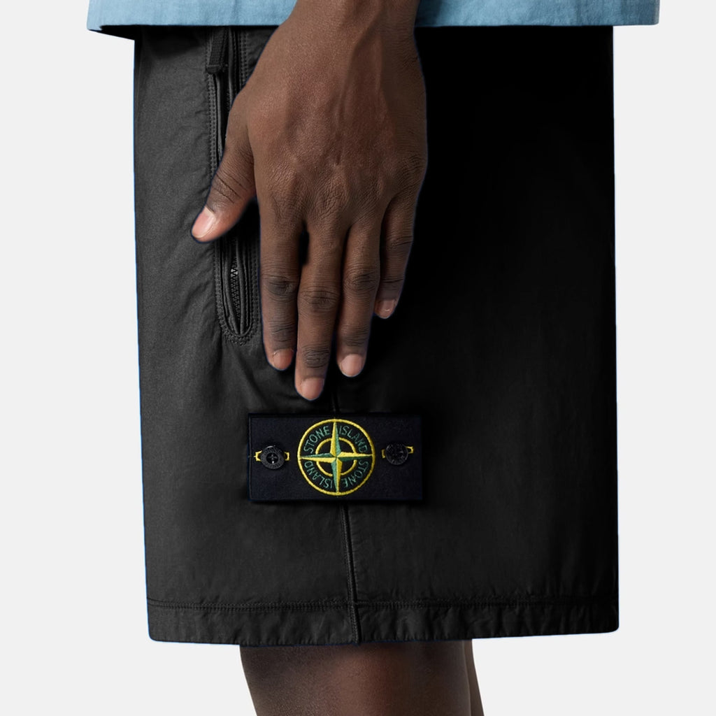 Mens Loose Fit Wide Leg Shorts Stone island оригінал – Купити в Україні – вид ззаду