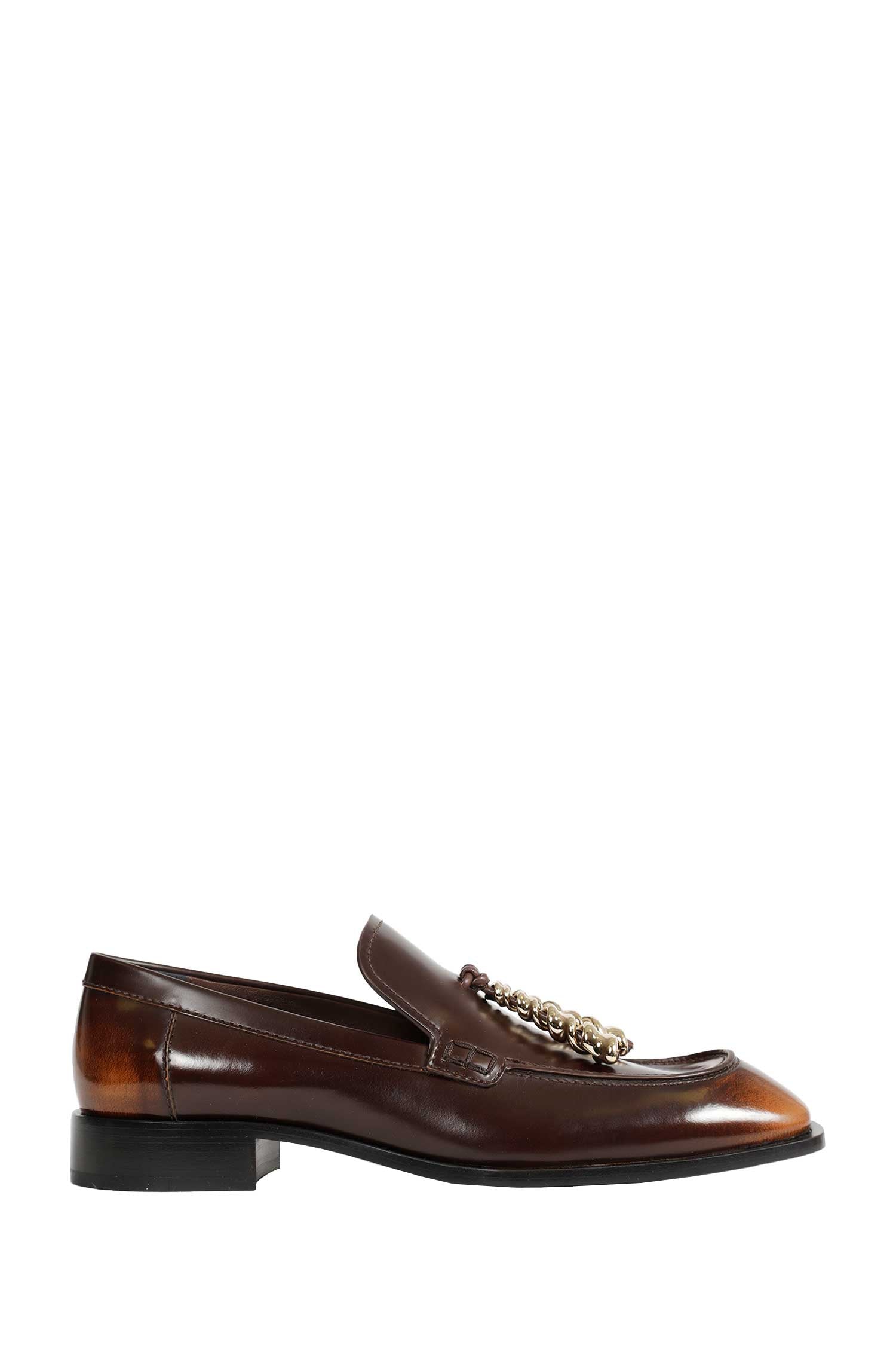 Edge Hand-Brushed Leather Loafers Loewe – Гарантія оригінальності – боковий вид