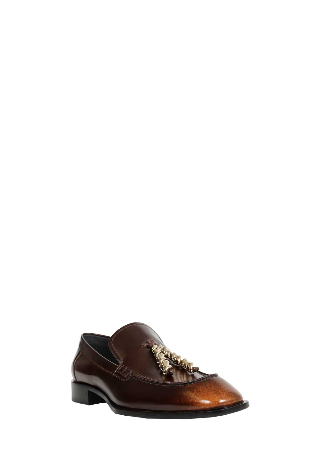Edge Hand-Brushed Leather Loafers Loewe – Гарантія оригінальності – вид ззаду