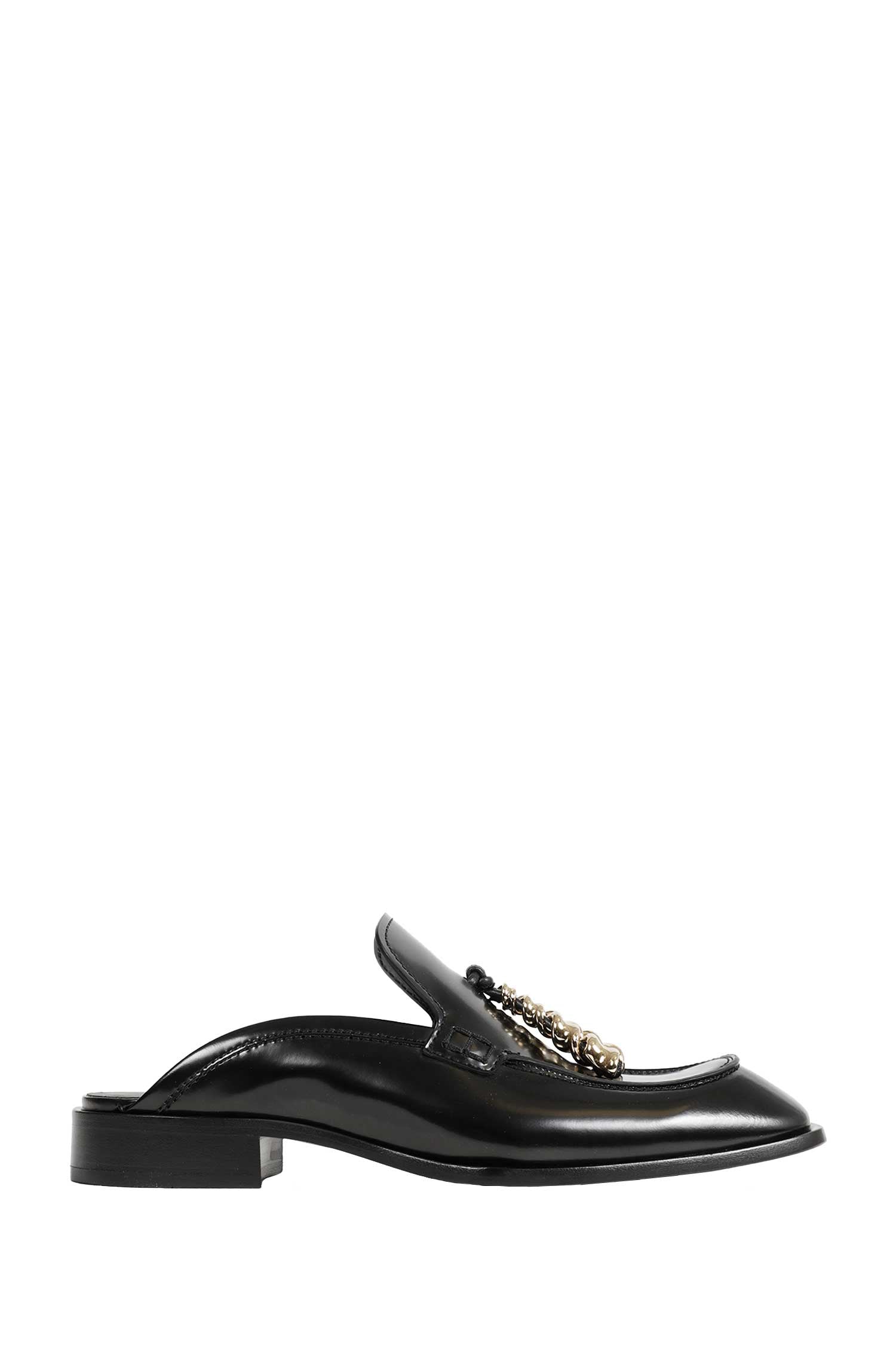 Brushed Leather Edge Loafer Mules Loewe – Гарантія оригінальності – боковий вид