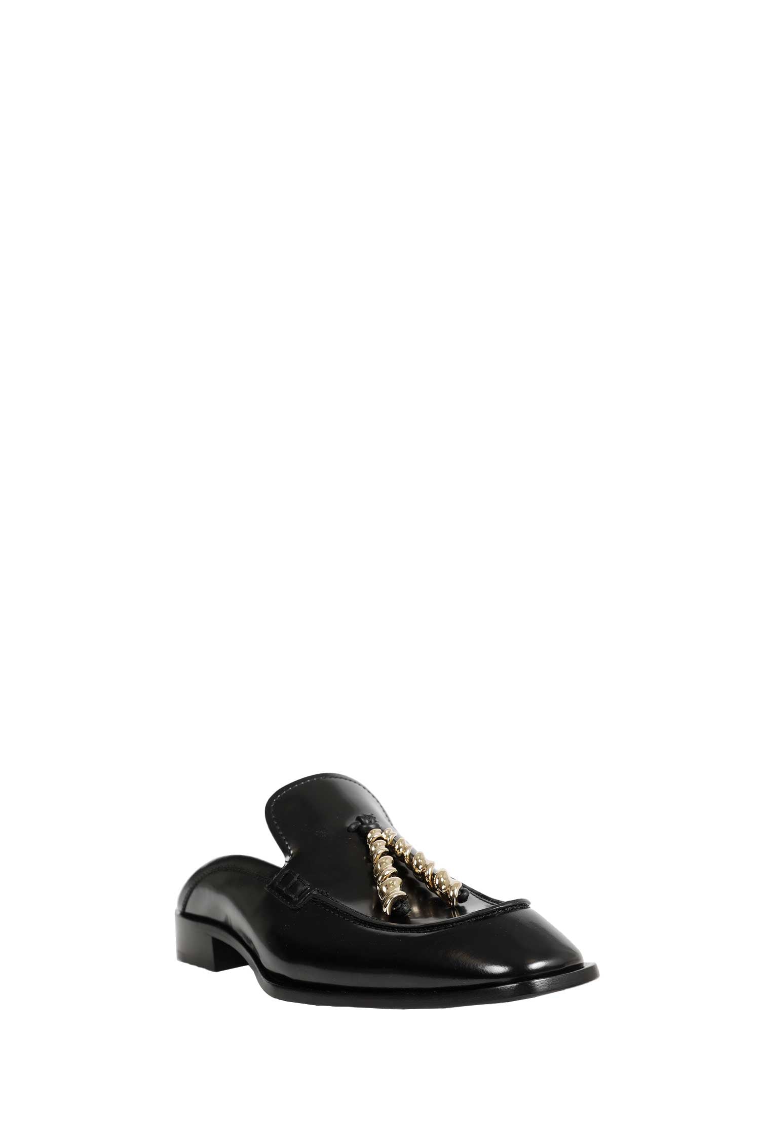 Brushed Leather Edge Loafer Mules Loewe – Гарантія оригінальності – вид ззаду